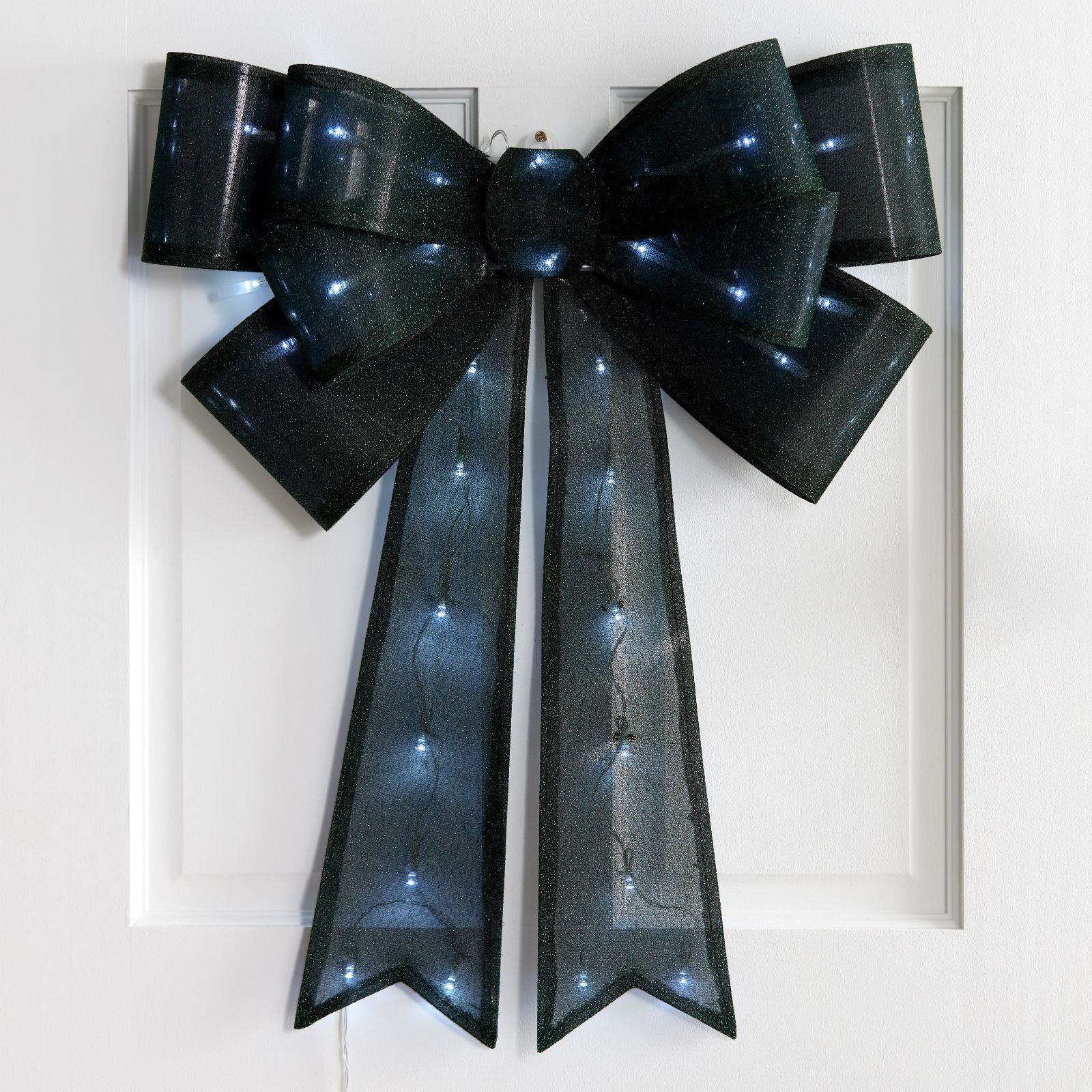 Outlet Festive Large Pre-lit Door Bow