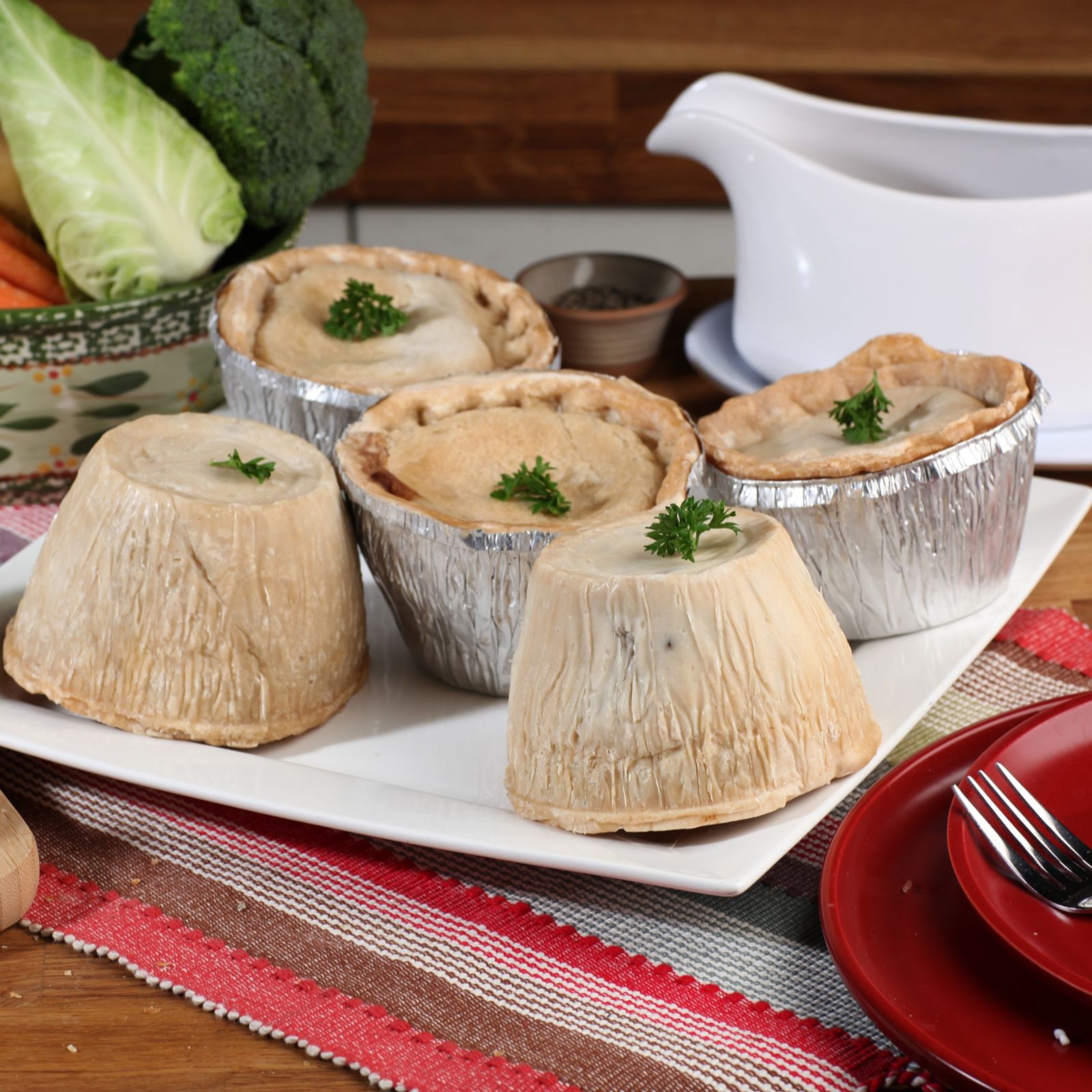 The Real Pie Company 5x 460g Assorted Steak Puddings QVC UK