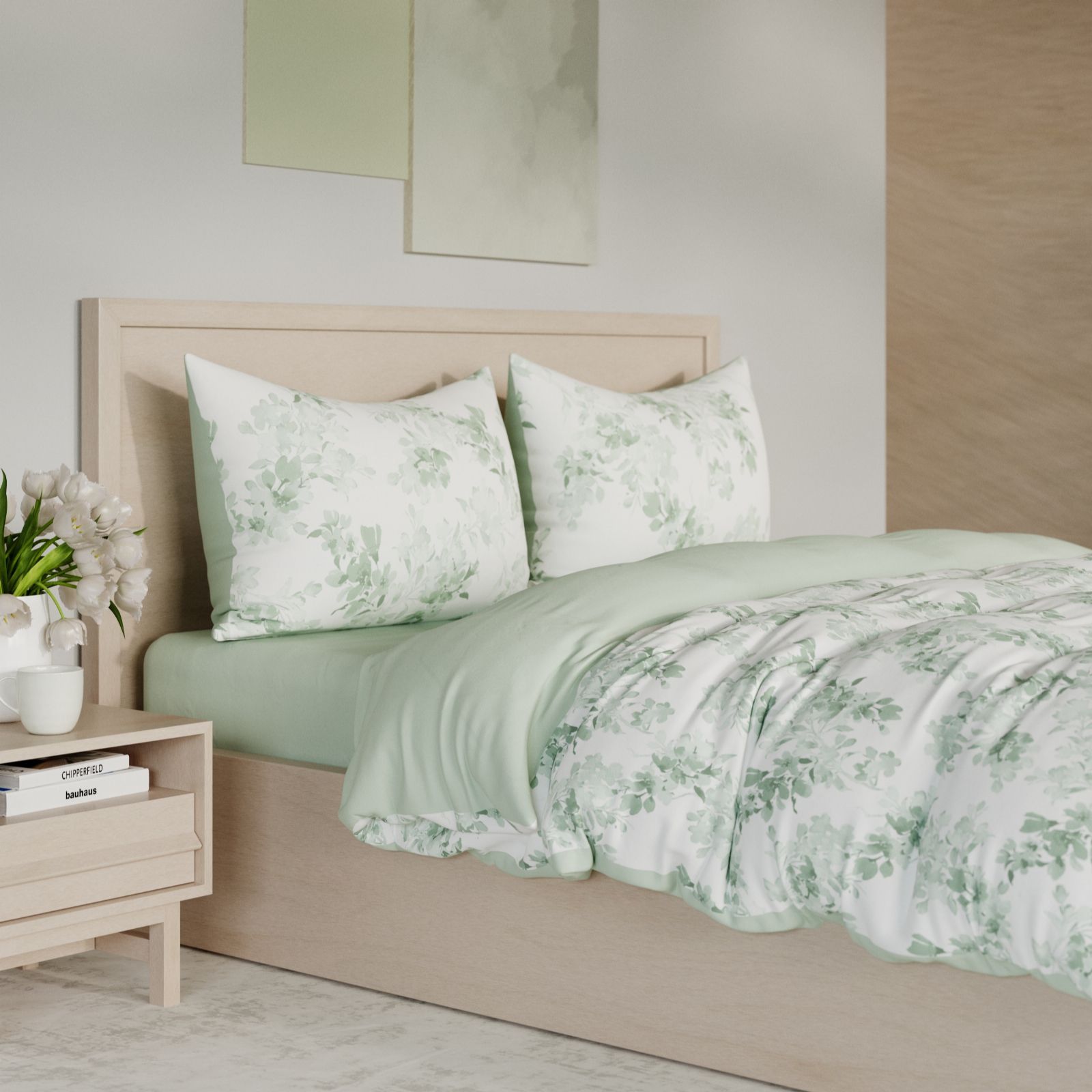 Supersoft by Cozee Home 2 Pack Embossed And Print 4 Piece Duvet Sets