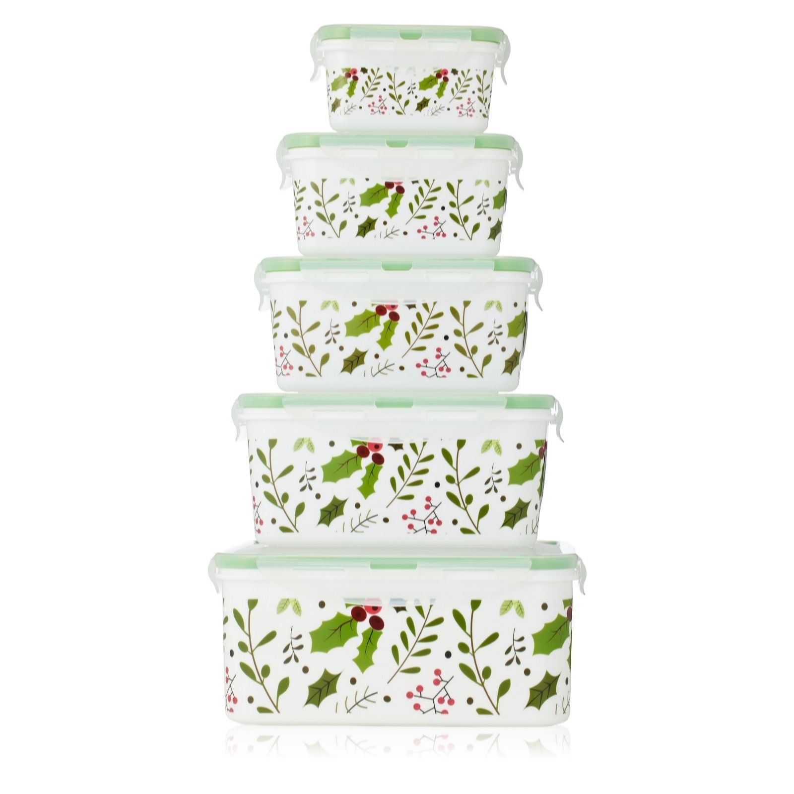 Outlet Cook's Essentials Set of Five Christmas Food Storage Boxes