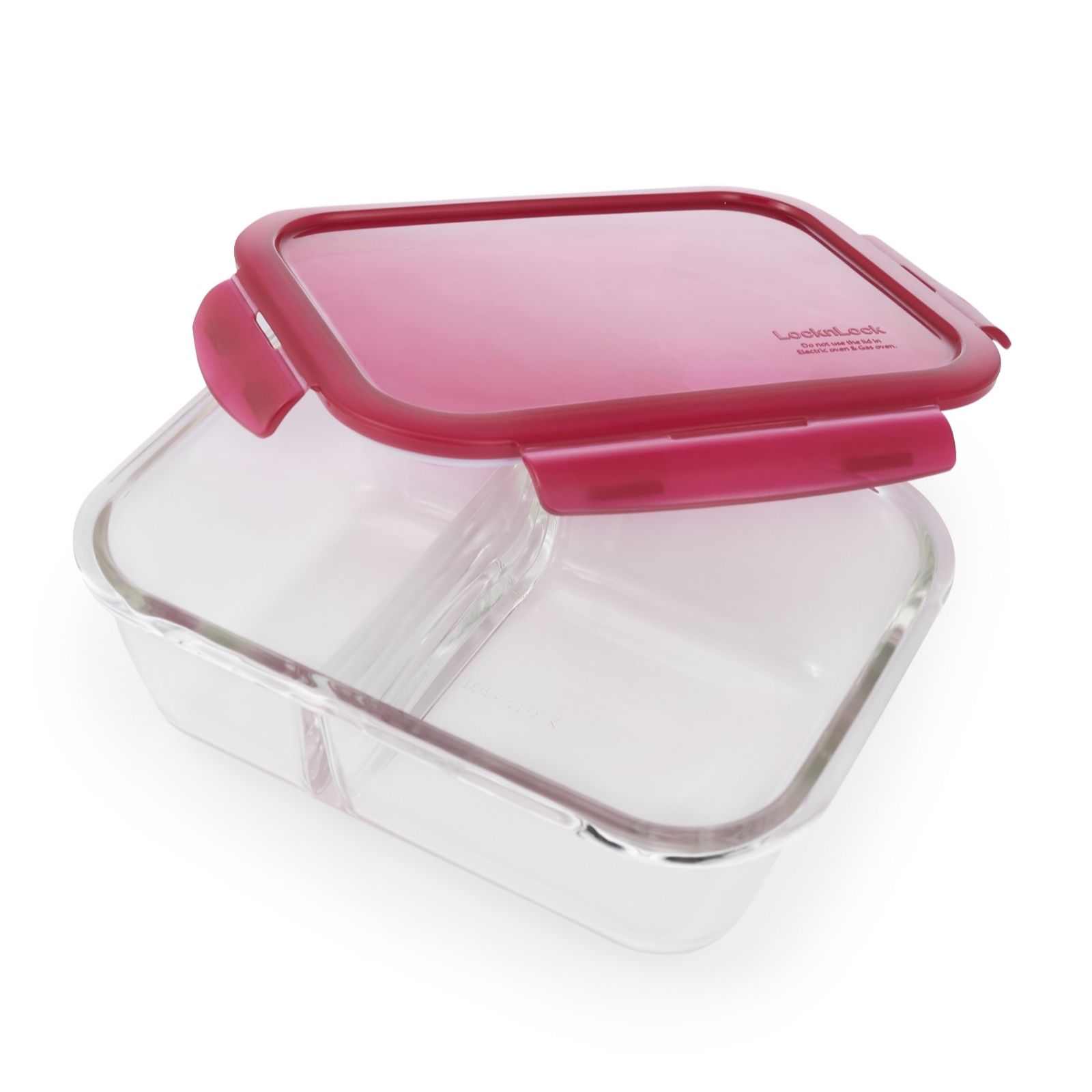 Outlet Lock & Lock Set of 3 Glass Food Storage Divider 800ml QVC UK