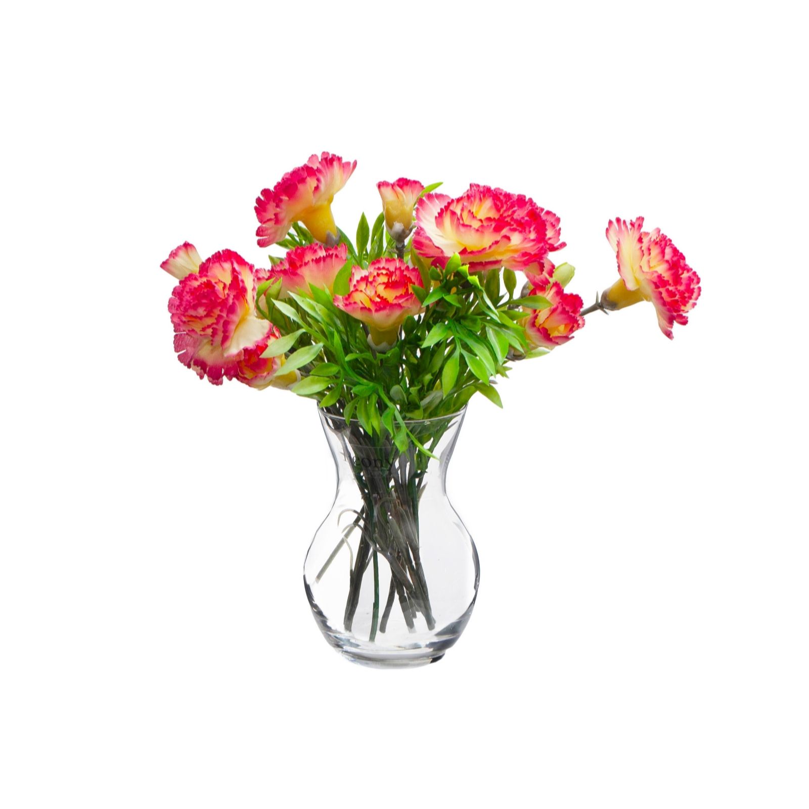 Peony Carnations & Chirata in a Pristina Vase