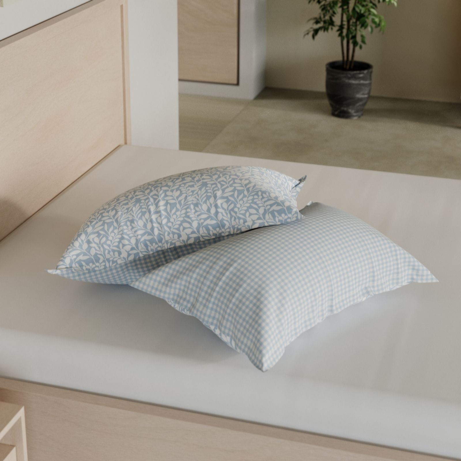 Supersoft by Cozee Home Leaf Print Set of 2 Oxford Pillowcases