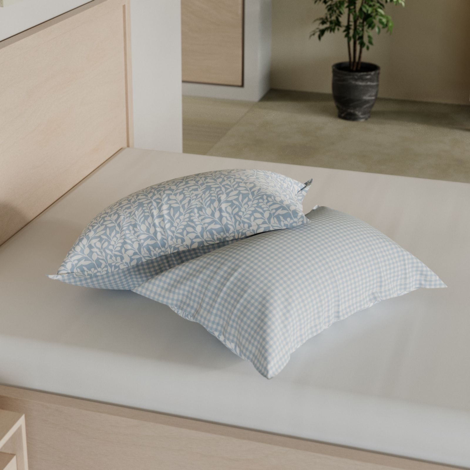 Supersoft by Cozee Home Leaf Print Set of 2 Oxford Pillowcases