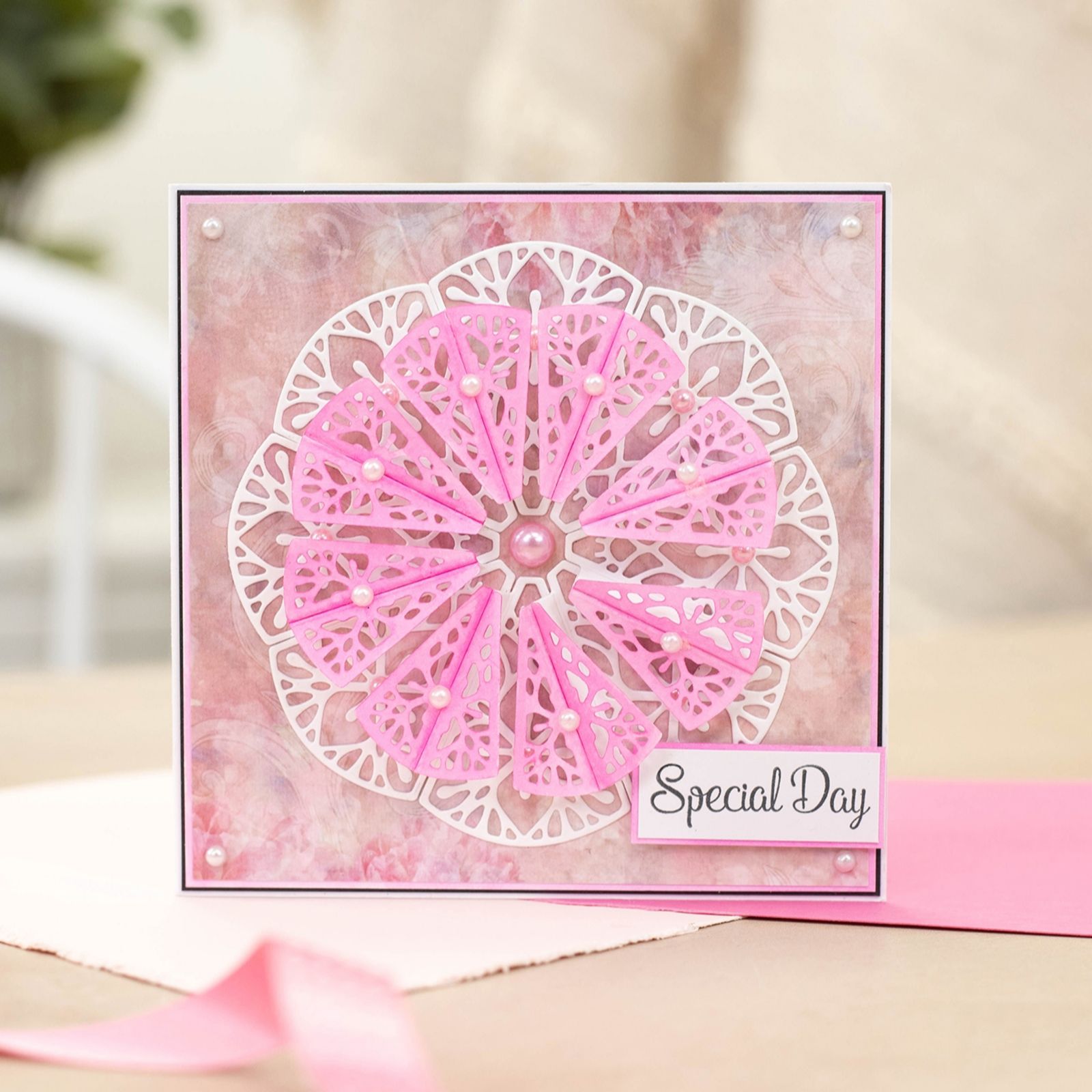 Crafters Companion Set of 2 Kaleidoscope Origami Lace Dies QVC UK