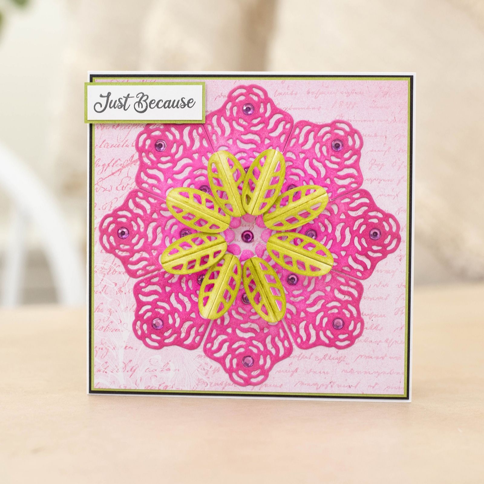 Crafters Companion Set of 2 Kaleidoscope Origami Lace Dies QVC UK