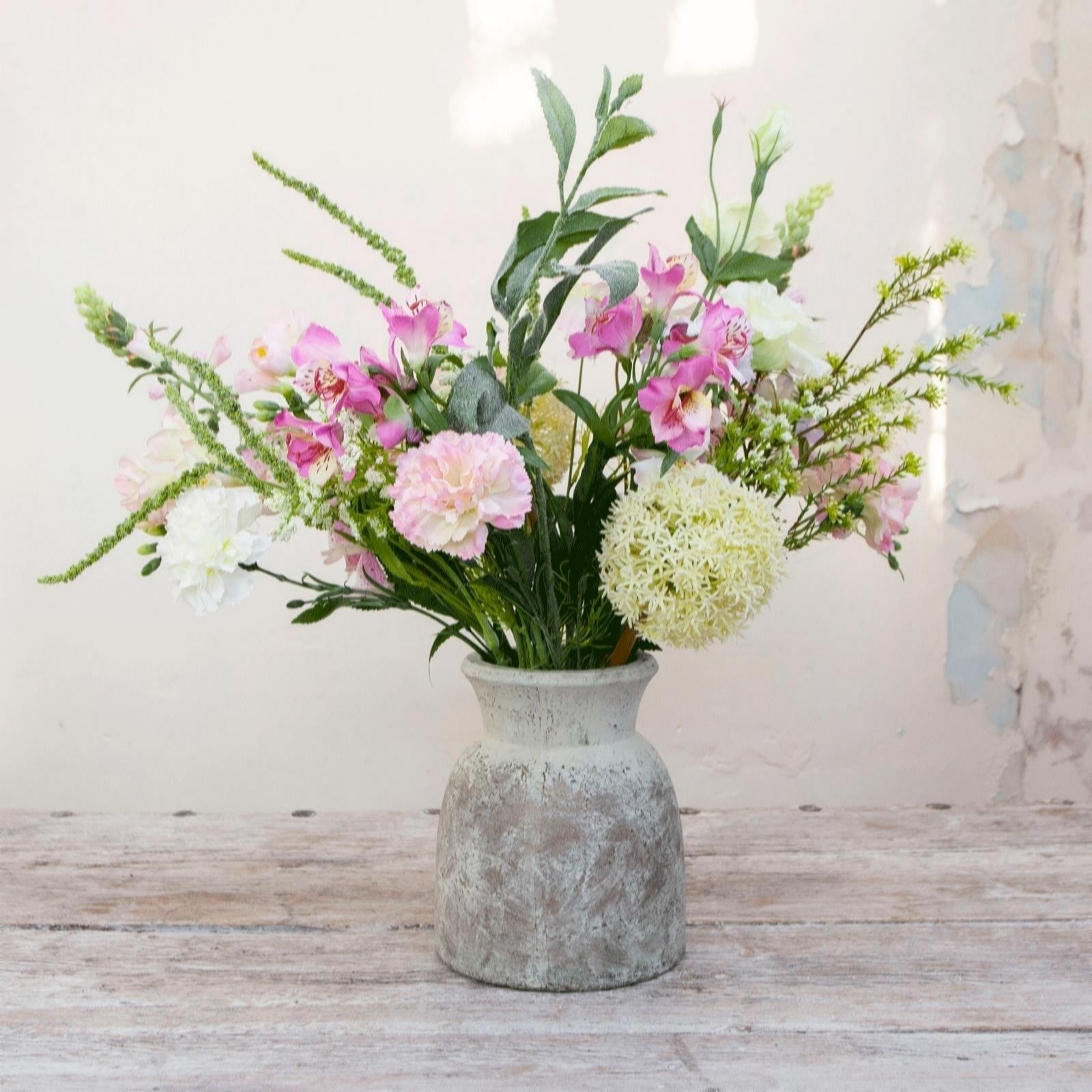 Outlet Peony Spring Meadow Mix in a Rustic Pot - QVC UK