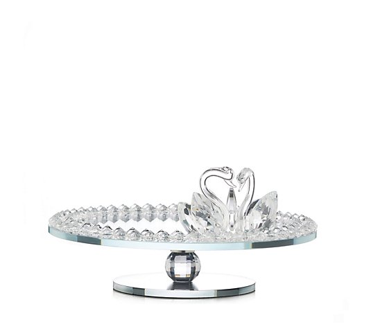 JM by Julien Macdonald Crystal Swans Mirrored Display Stand