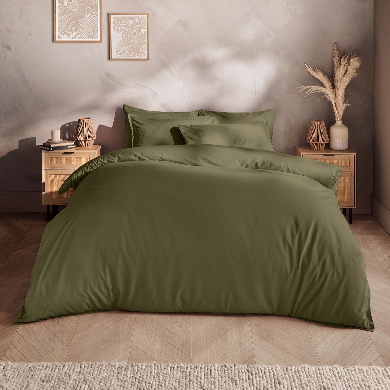 Silentnight Cotton Rich Washed Duvet Set