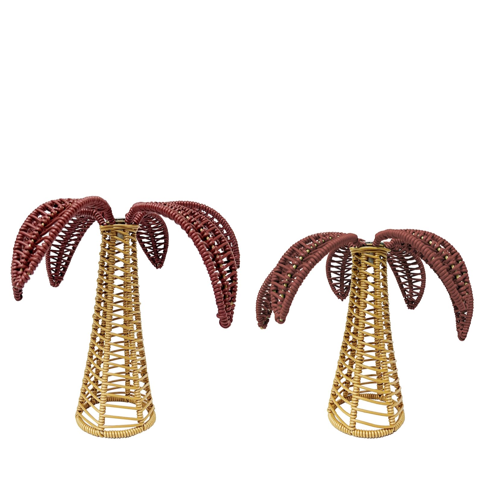 Outlet Amanda Holden Studio 70 Set of 2 Rattan Candle Holders