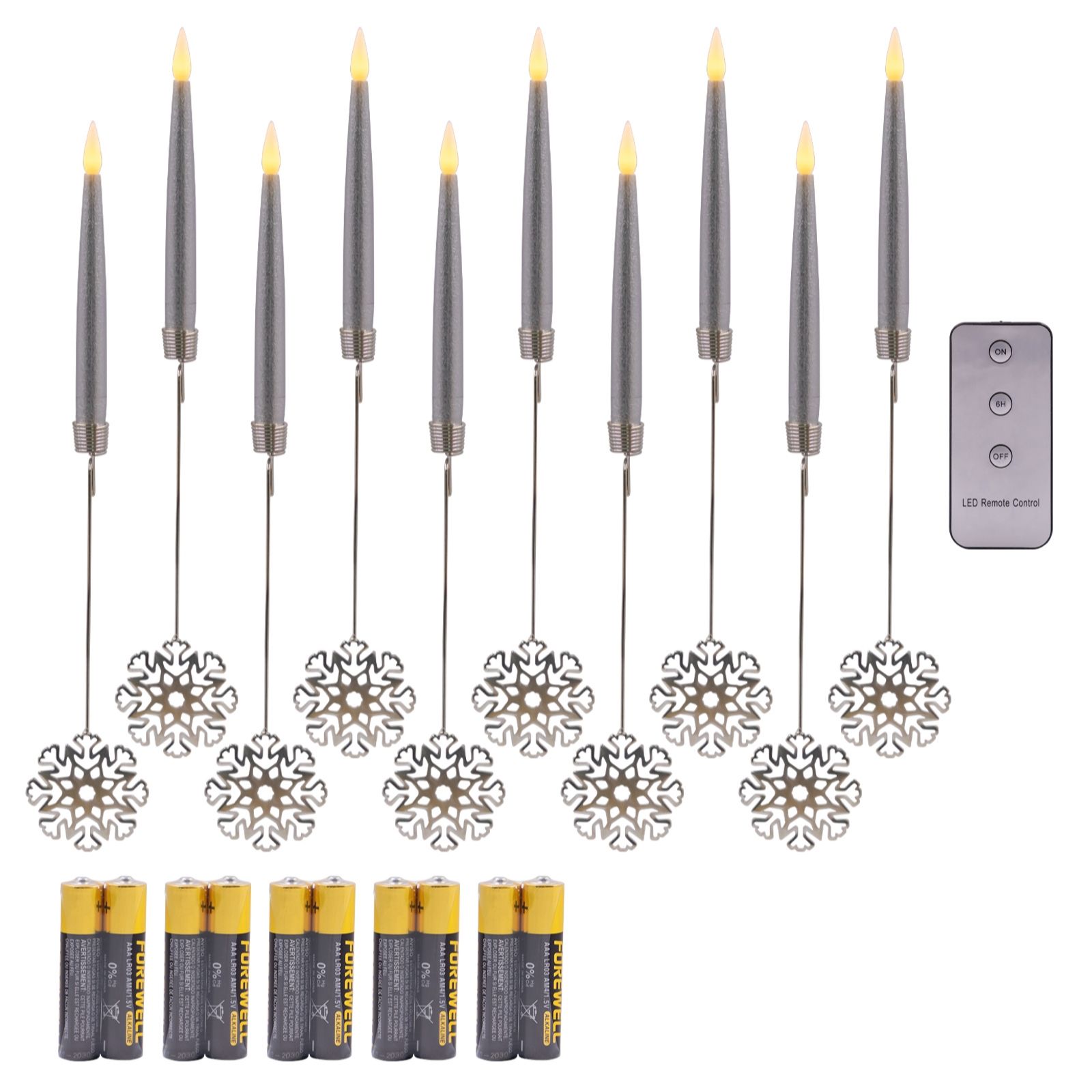 Home Reflections Set of 10 Hanging Tree Candles