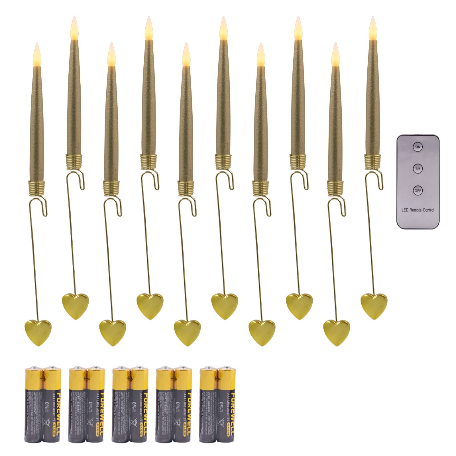 Home Reflections Set of 10 Hanging Tree Candles