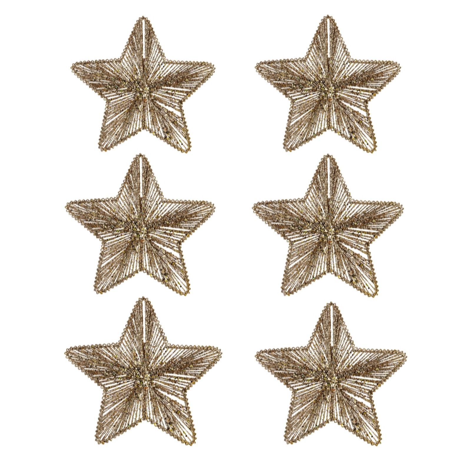 Outlet Julien Macdonald Set of 6 Star Decoration Pack