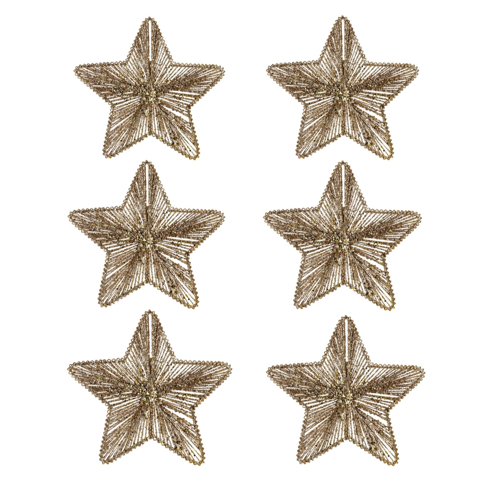 Outlet Julien Macdonald Set of 6 Star Decoration Pack