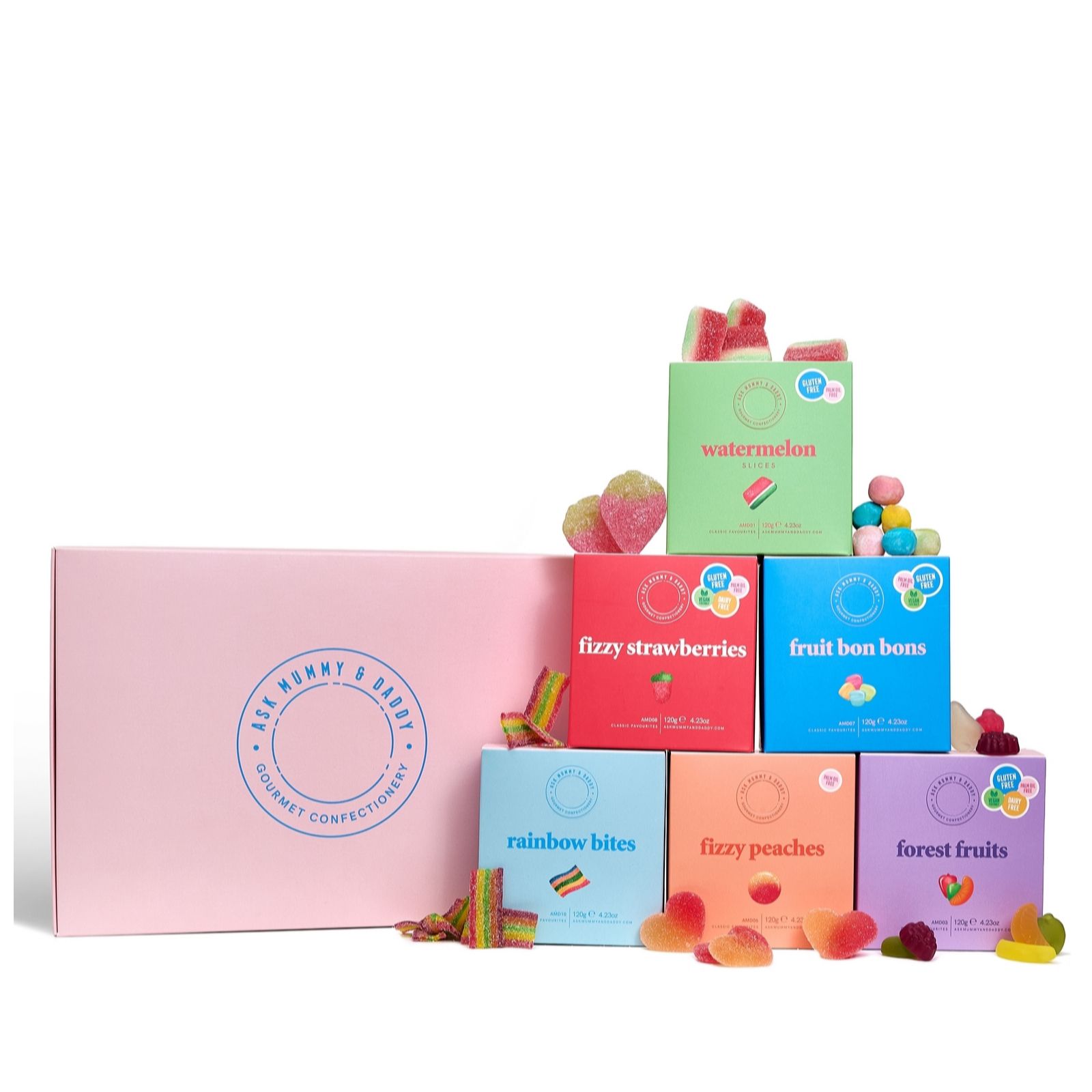 Ask Mummy & Daddy Set of 6 Fruity Gourmet Sweet Boxes
