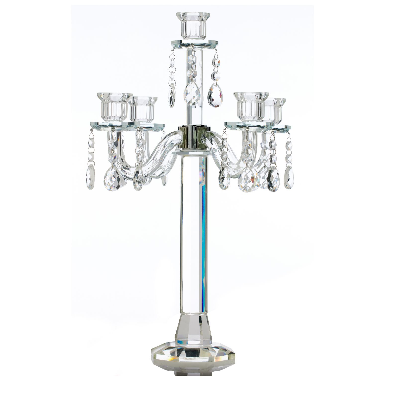 Outlet JM by Julien Macdonald Large Glass Candelabra