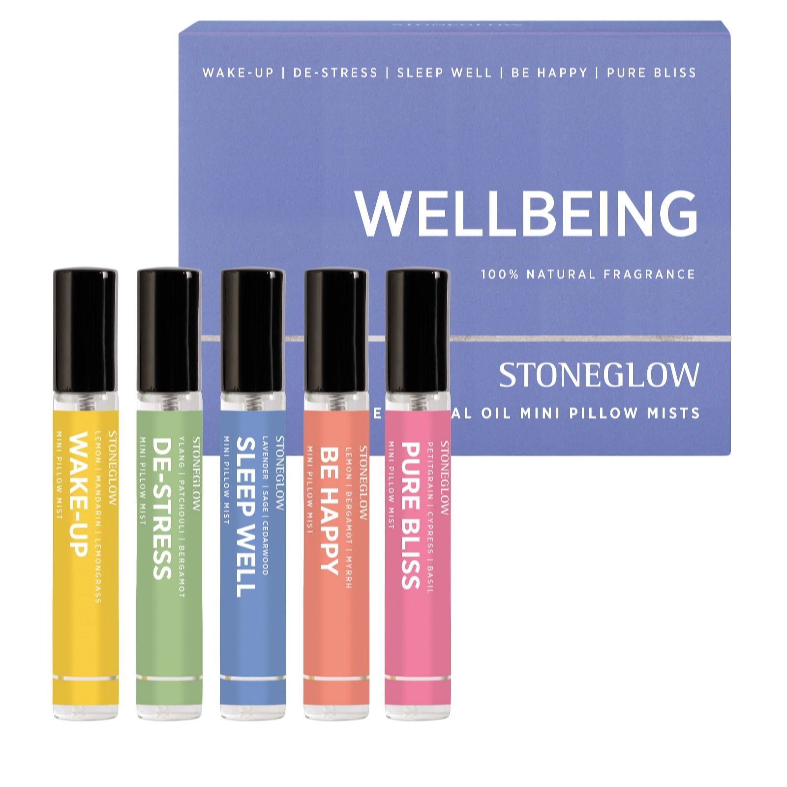 Stoneglow Wellbeing 5x Mini Pillow Mist Gift Set