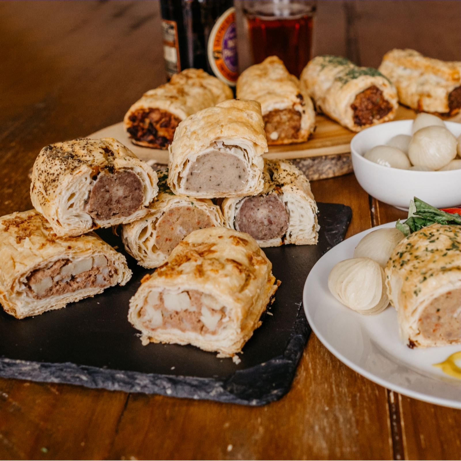 Toppings Pies 8 Piece Gourmet Sausage Roll Variety - QVC UK