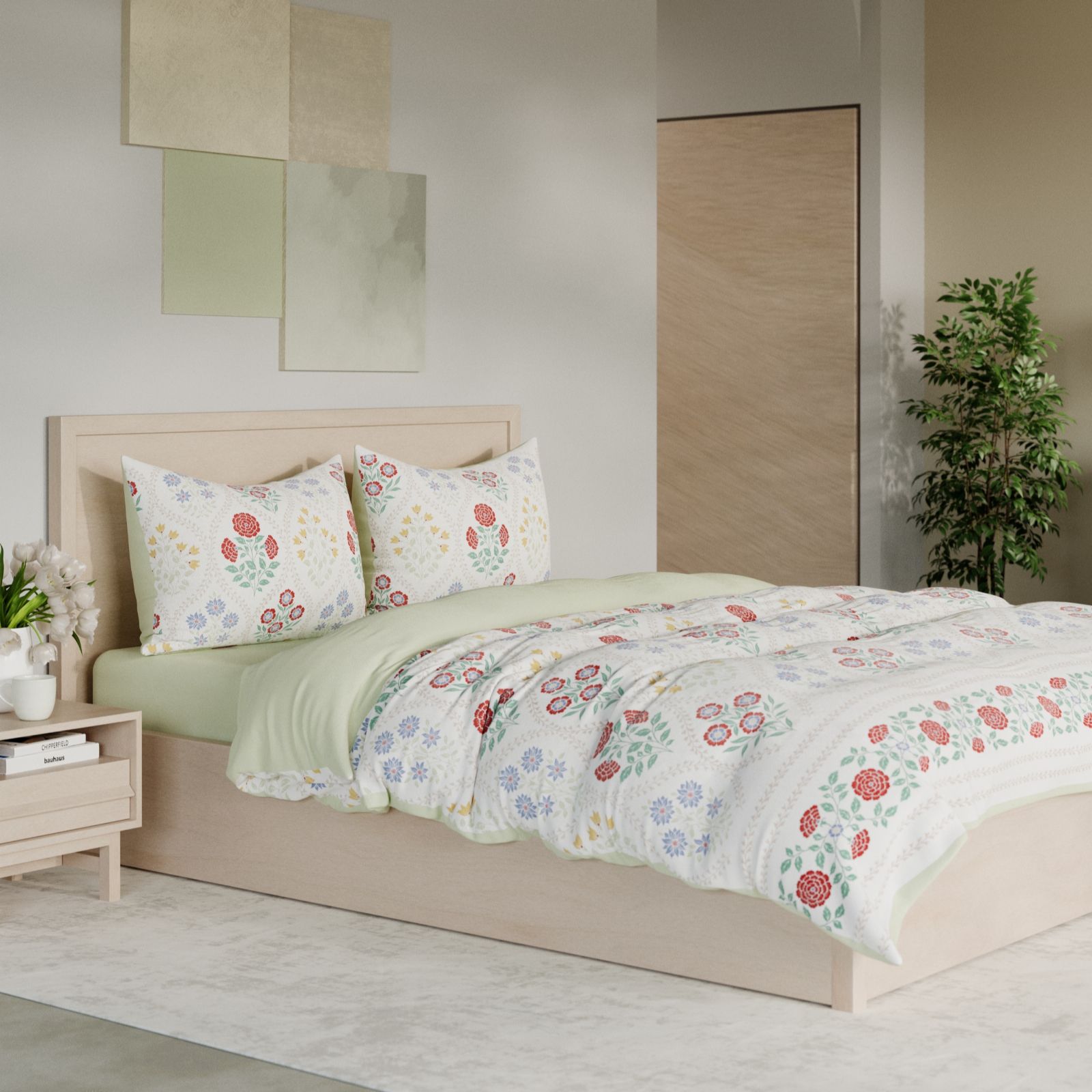Supersoft by Cozee Home Floral 4 Piece Duvet Set