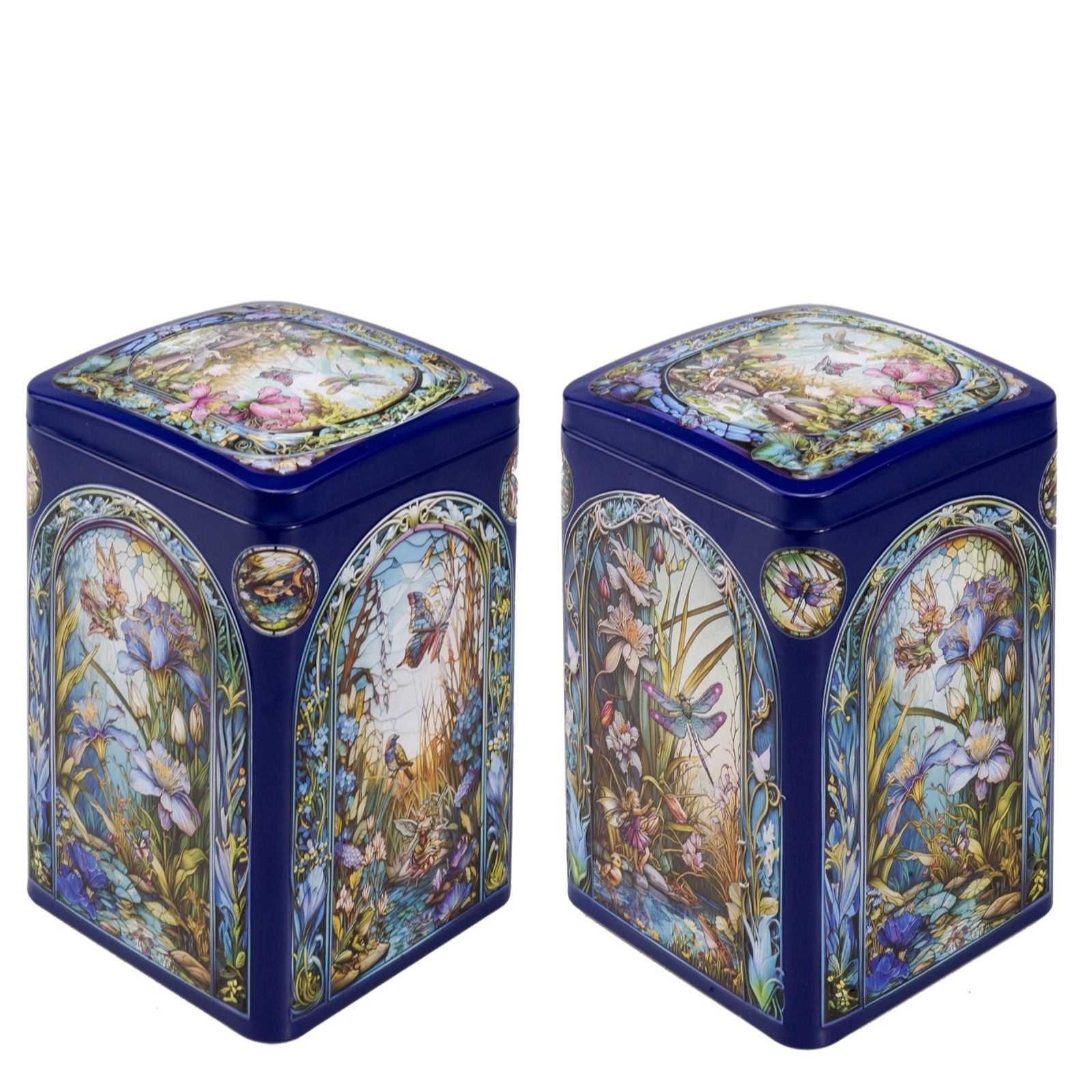 Churchills Set of 2 Lily Pond Biscuit Tins