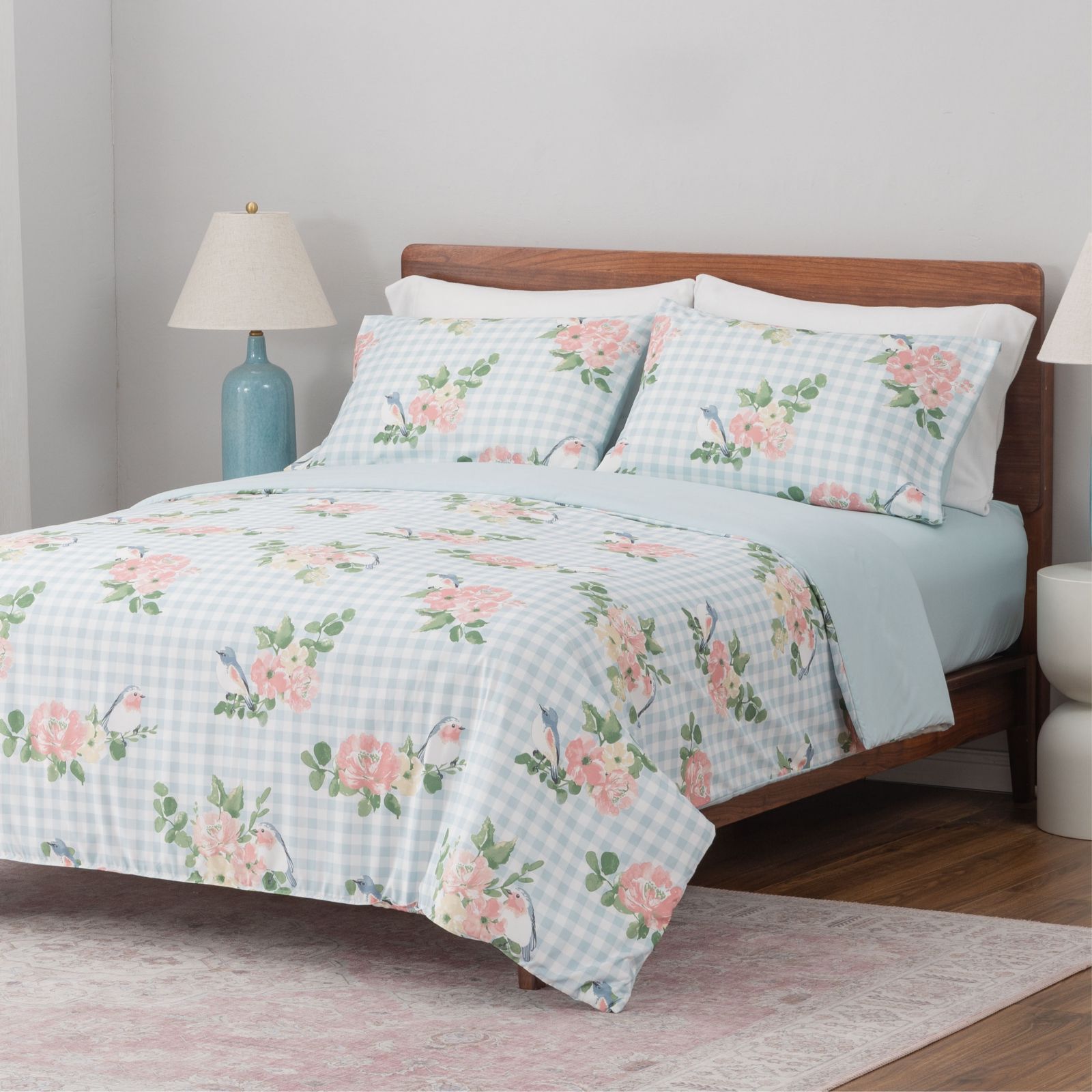 Supersoft by Cozee Home Gingham 4 Piece Duvet Set