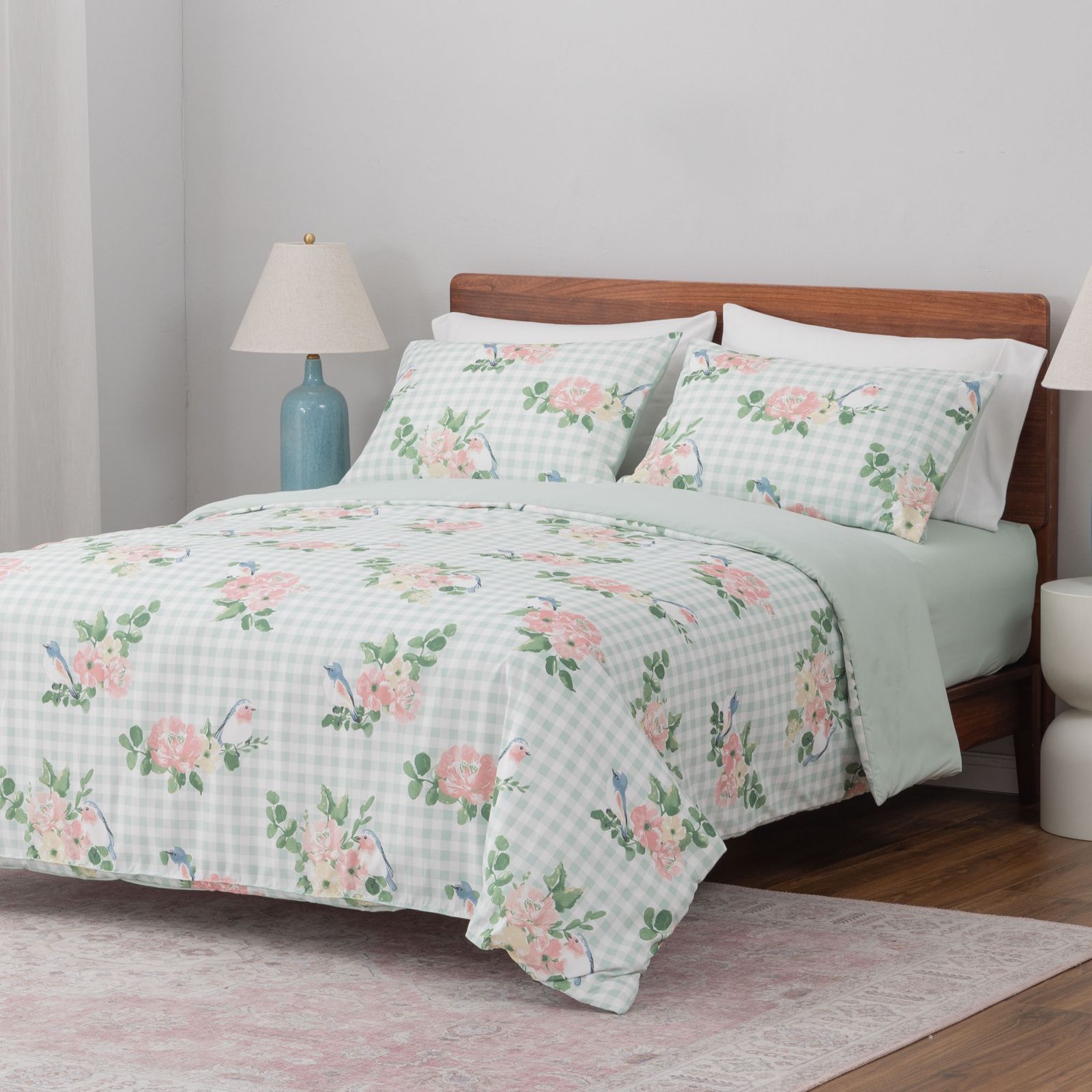 Supersoft by Cozee Home Gingham 4 Piece Duvet Set