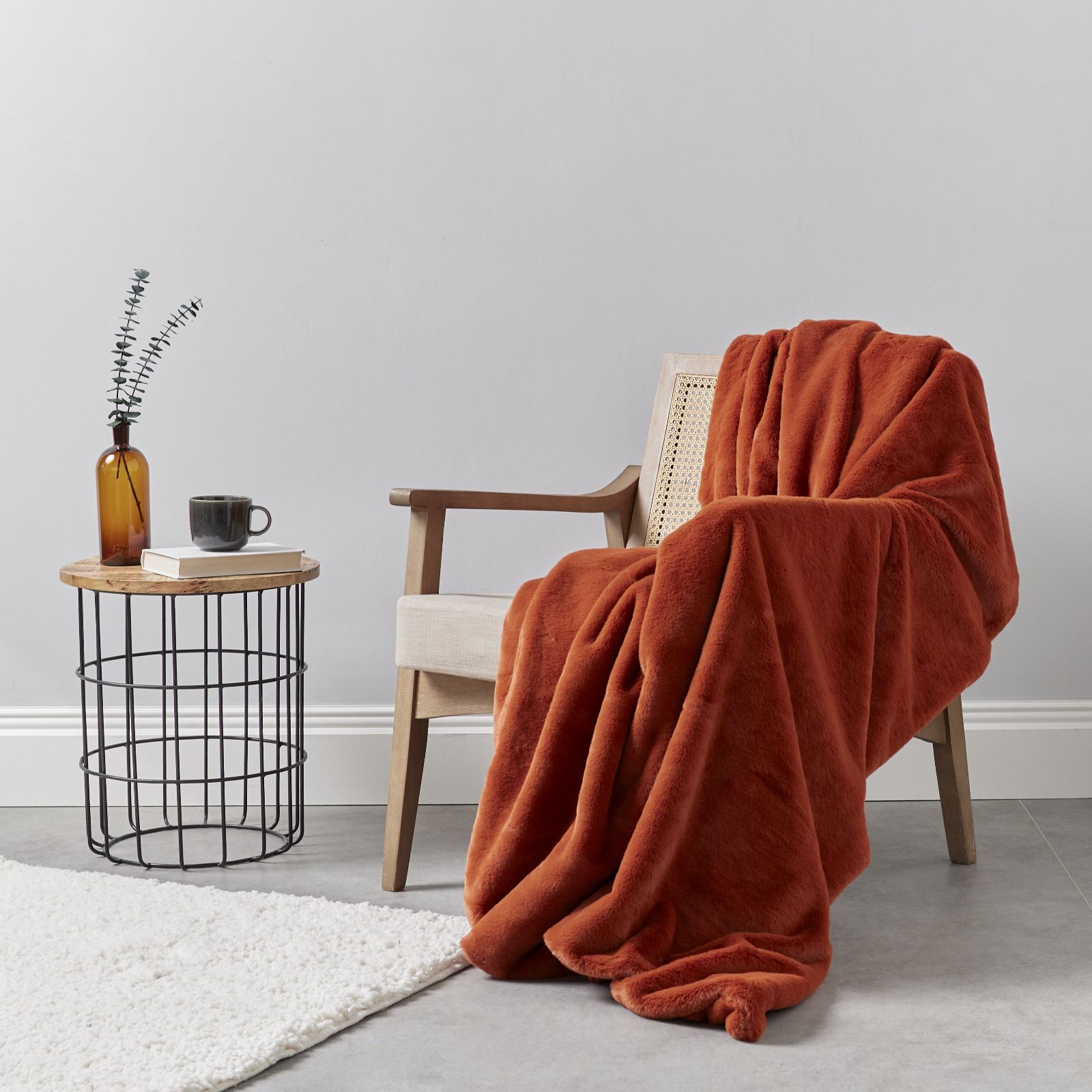 Cozee Home Supreme Soft Double Sided Faux Fur Throw