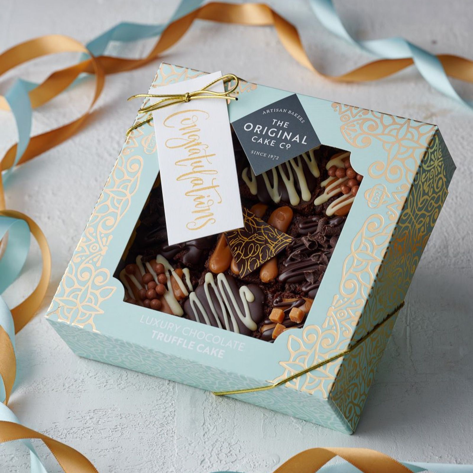 The Original Cake Company Caramel & Chocolate Truffle Cake Gift Box