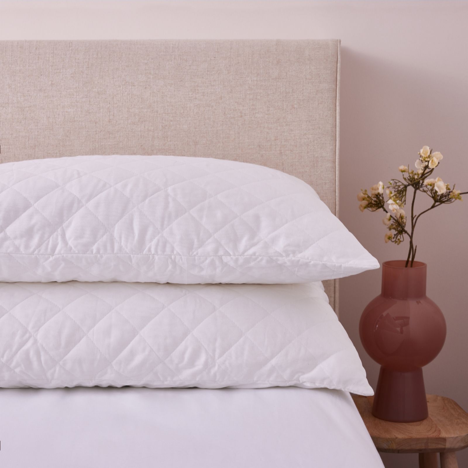 Outlet Northern Nights 100% Cotton Quilted Set of 2 Pillow Protectors