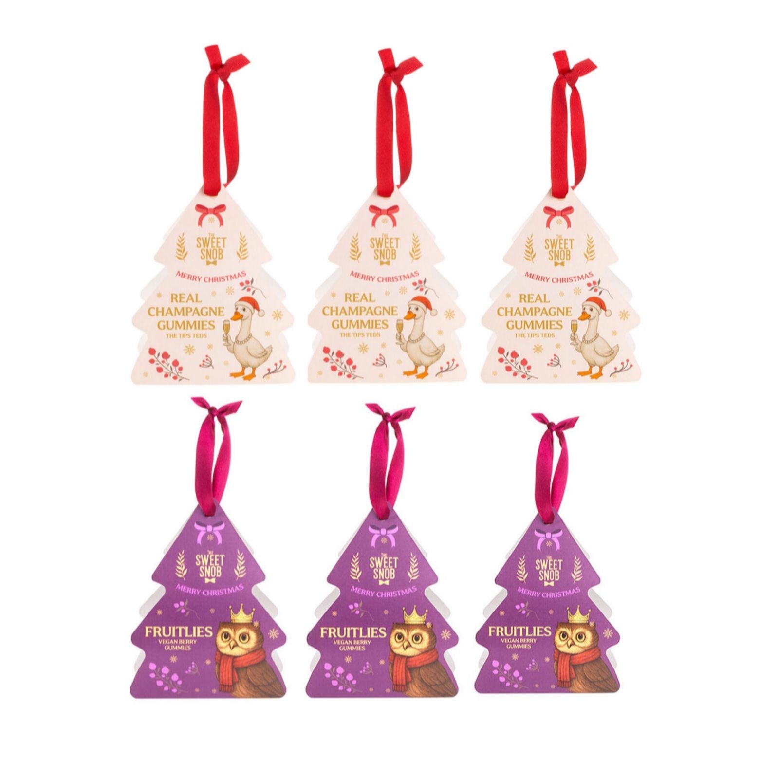 Sweet Snob Set of 6 Christmas Tree Ornaments
