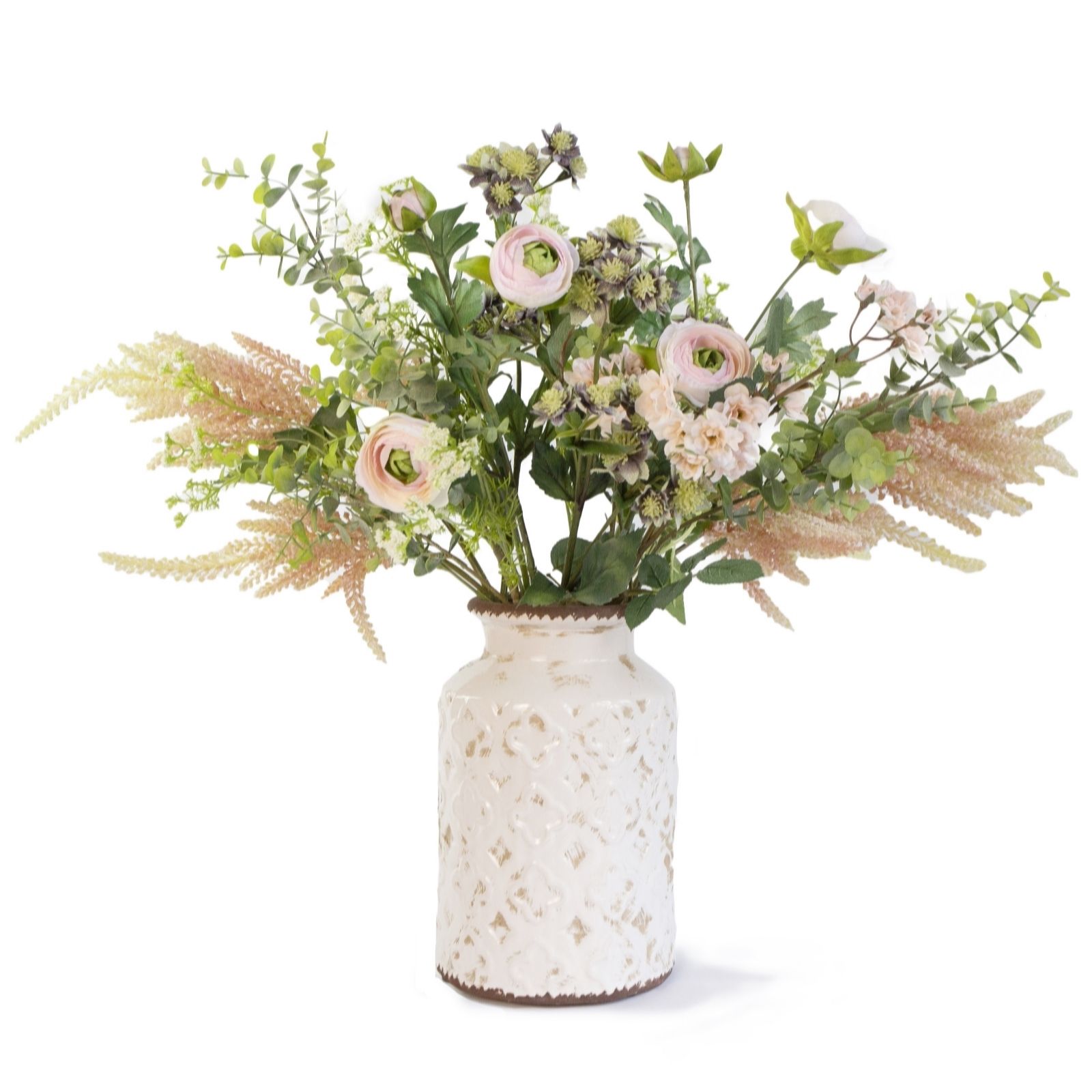 Outlet Peony Rustic Mix Patterned Urn Vase