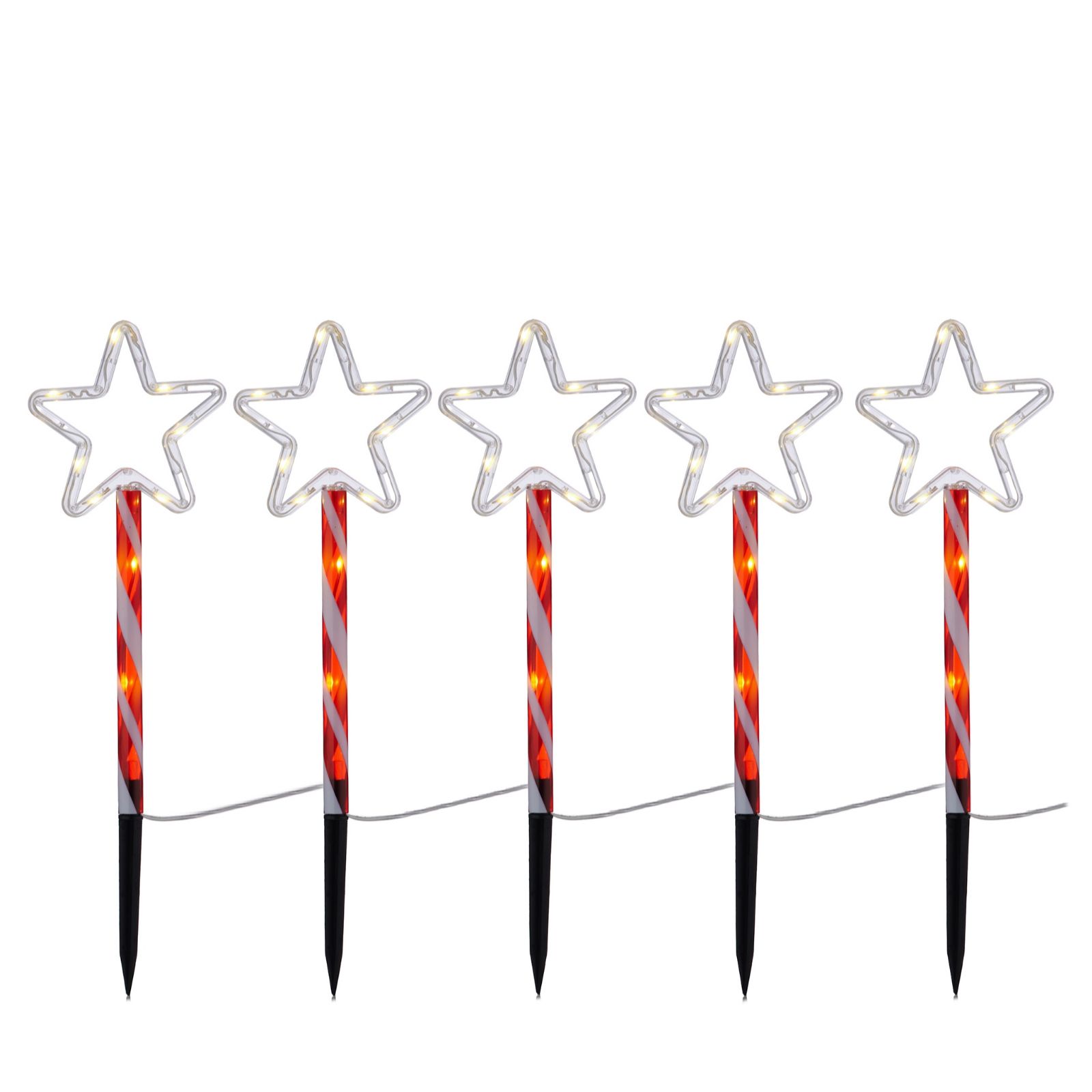 Santa Express Pre Lit Set Of 5 Christmas Pathfinders