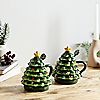 Mr Christmas Set of 2 Nostalgic Ceramic Christmas Tree Mugs in Gift Boxes