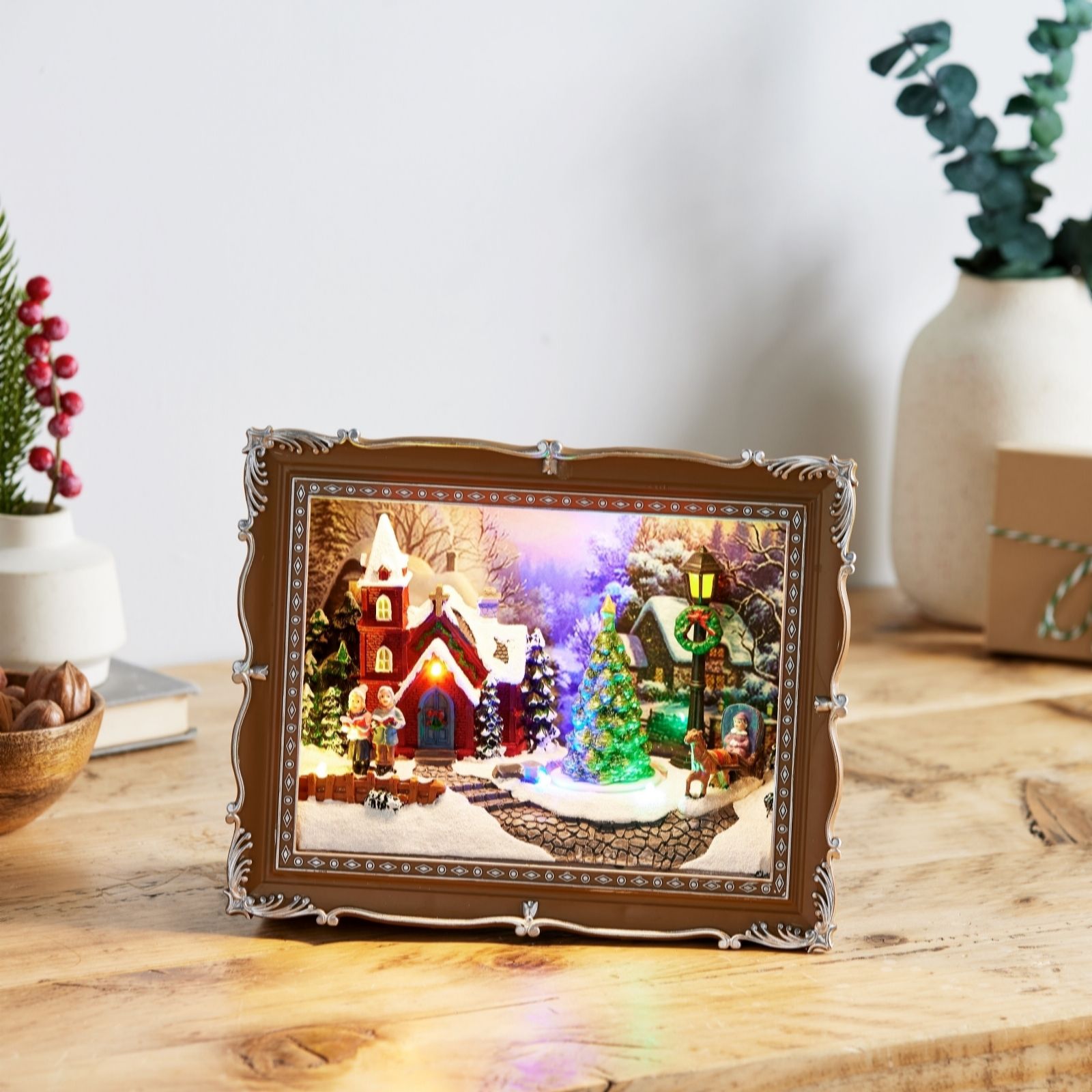 Outlet Santa Express Moving Christmas Scene in Photo Frame