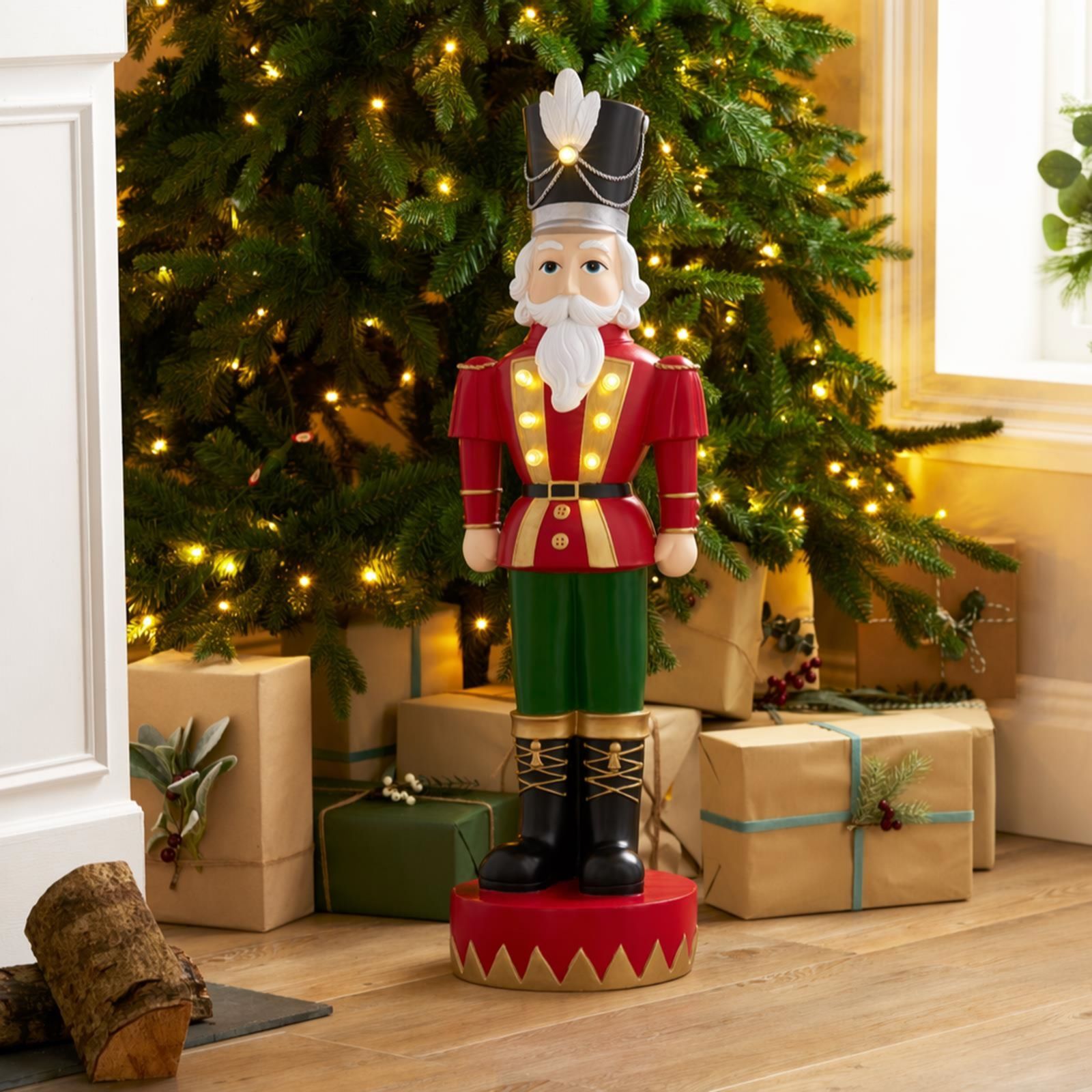 Festive 80cm Pre Lit Nutcracker