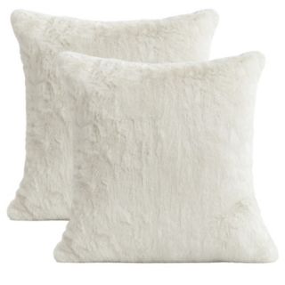 Cozee Home Set of 2 Supreme Soft Faux Fur Cushions