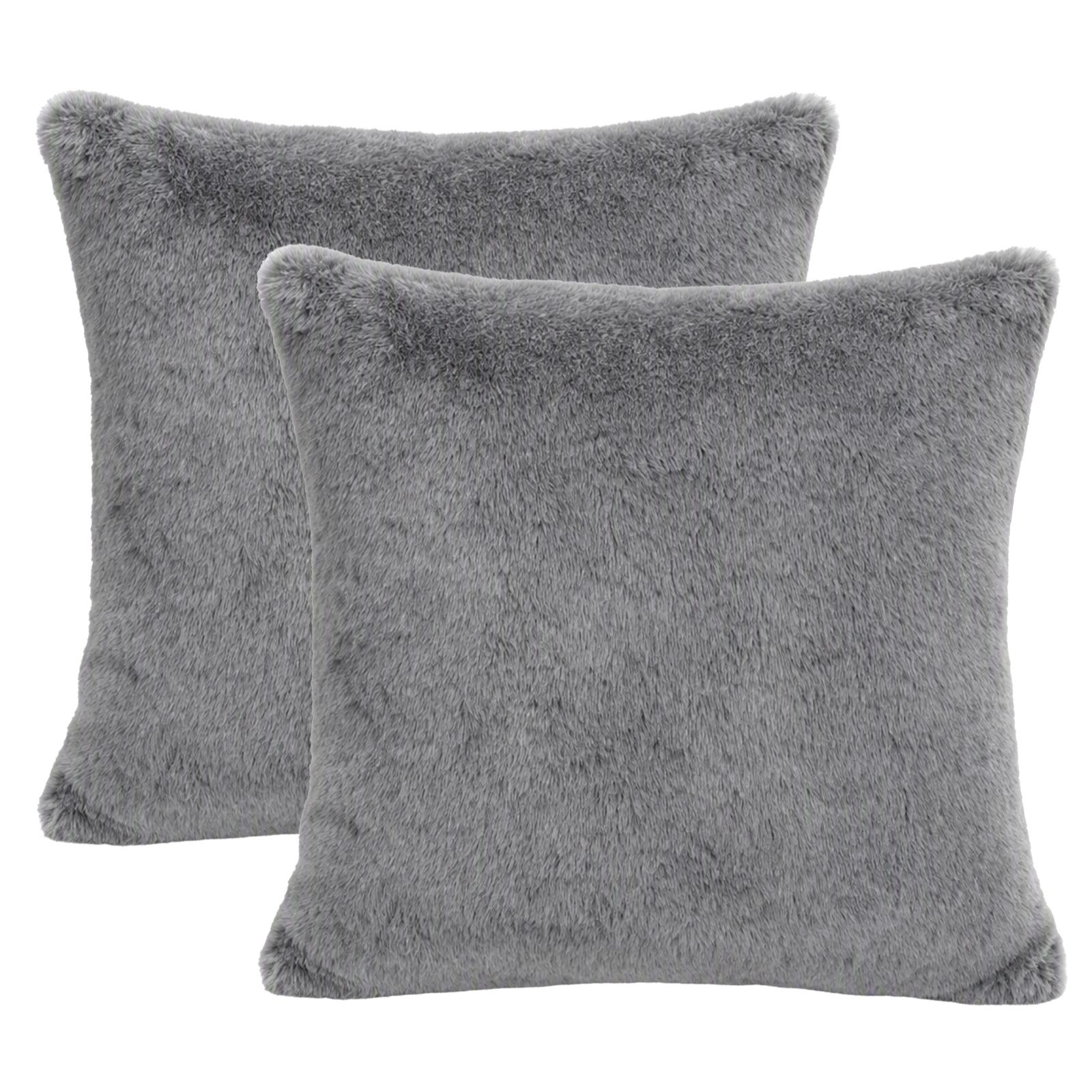 Cozee Home Set of 2 Supreme Soft Faux Fur Cushions