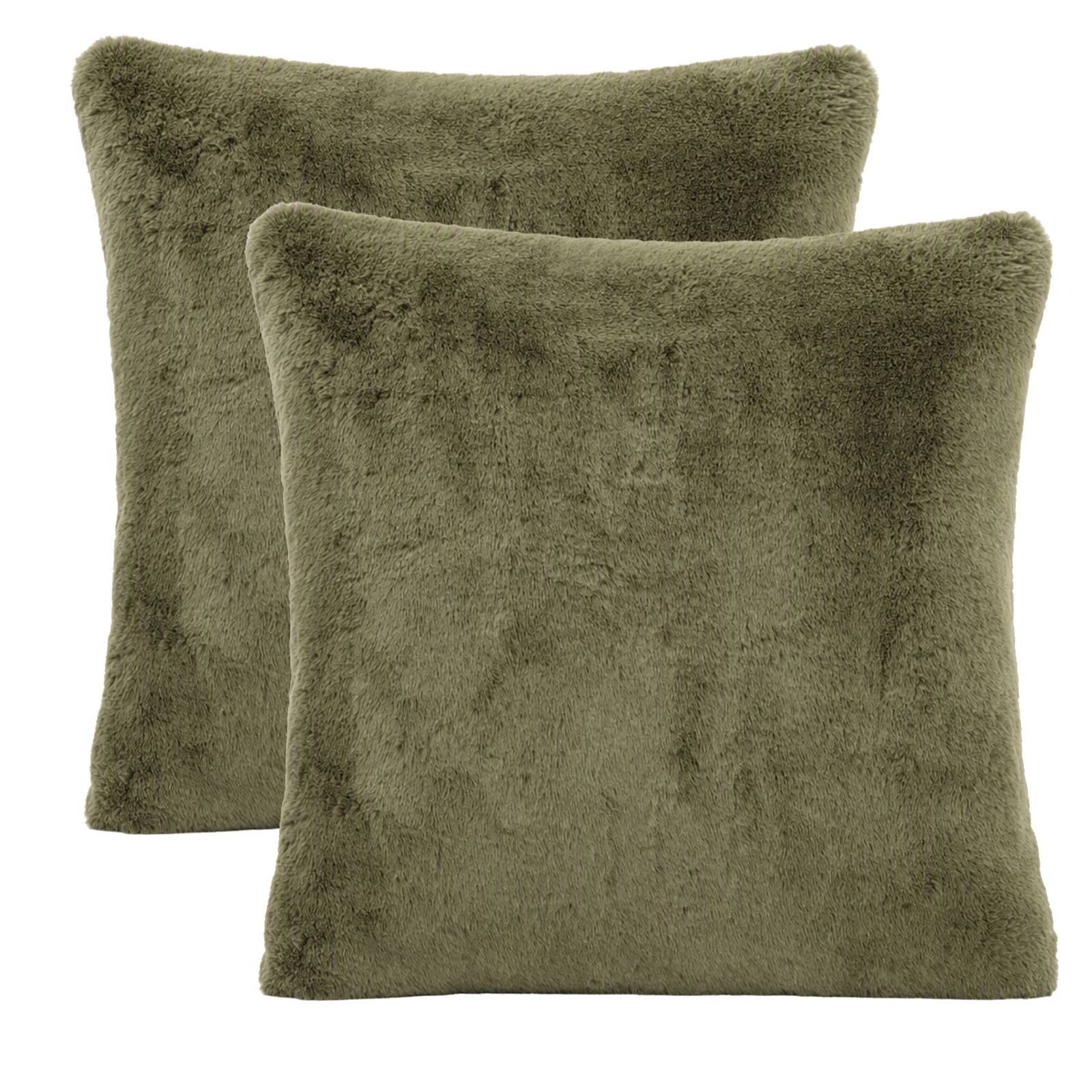Cozee Home Set of 2 Supreme Soft Faux Fur Cushions