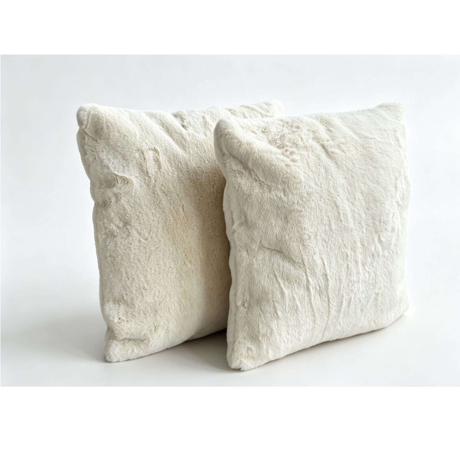 Cozee Home Set of 2 Supreme Soft Faux Fur Cushions