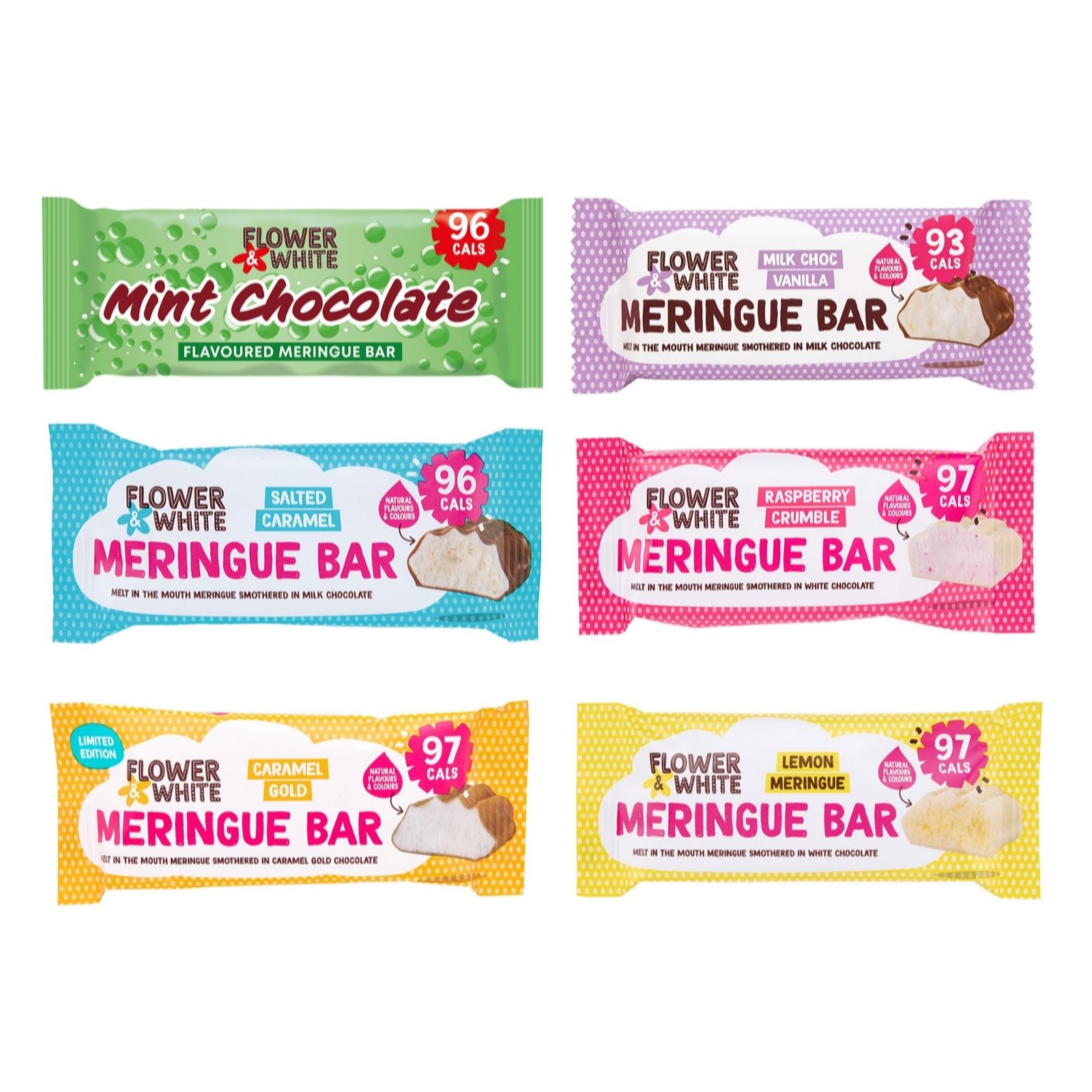 Flower & White 30 Piece Sweet & Zesty Meringue Bar Bundle