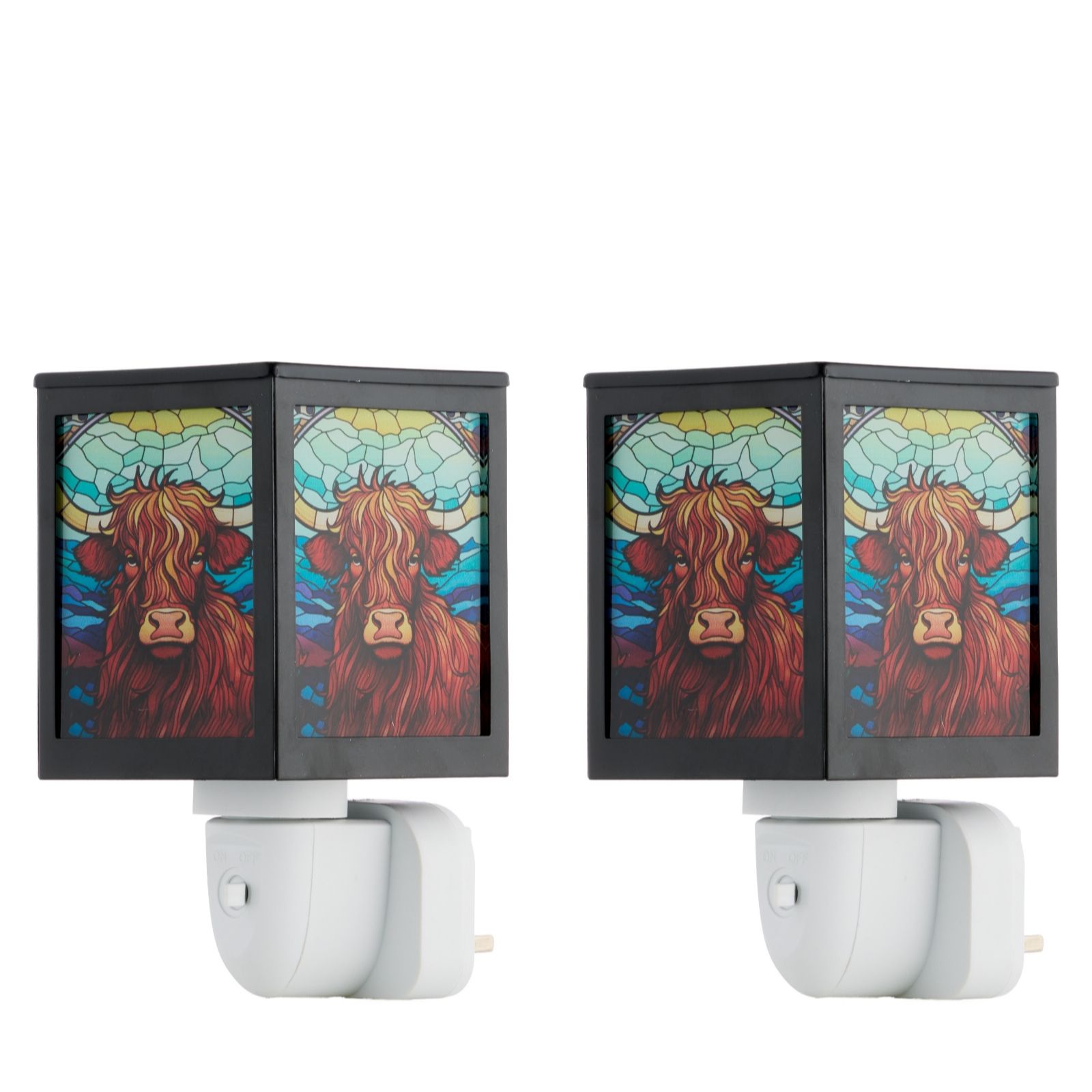 Cello Set of 2 Highland Cow Electric Melt Burner Plug In with Wax Melts