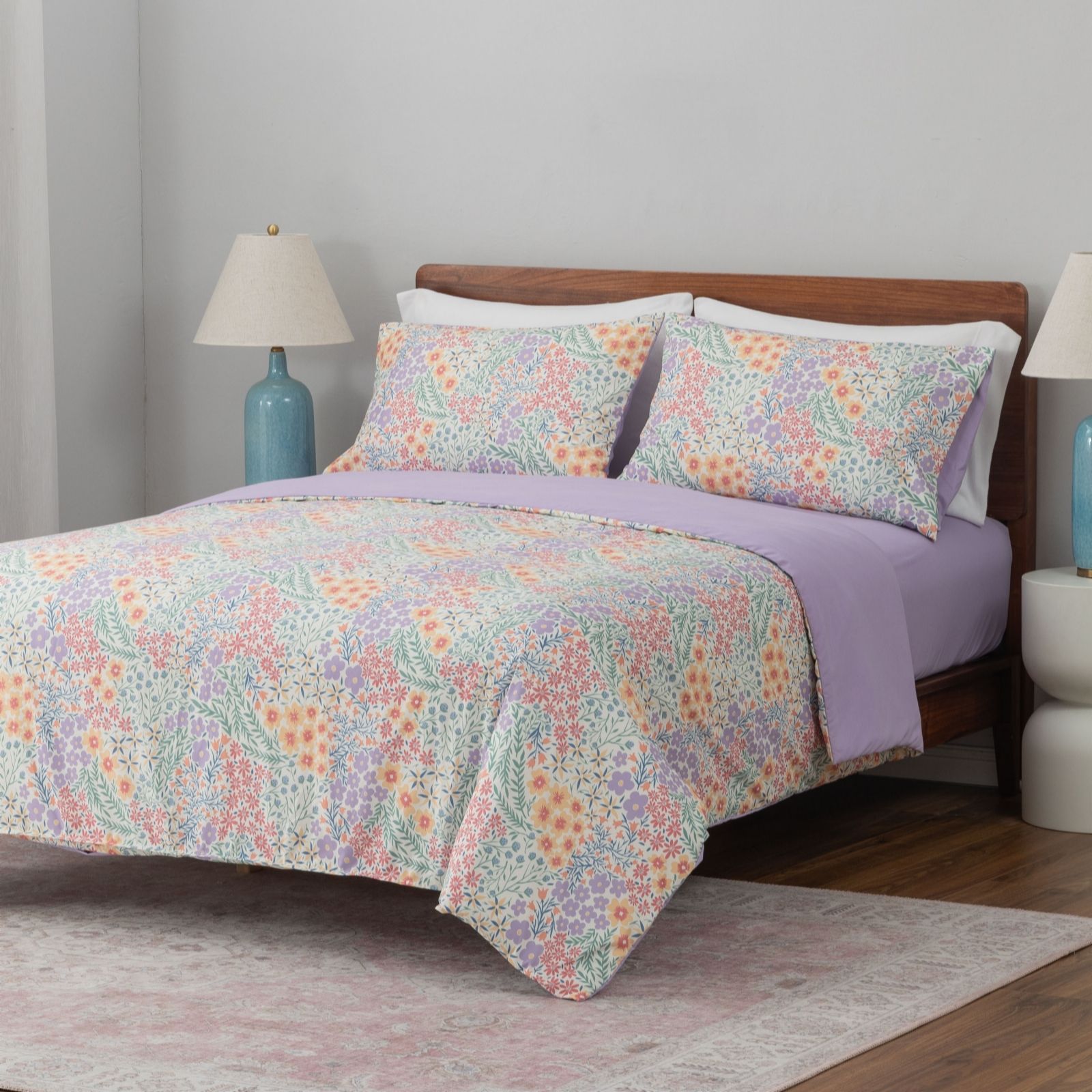 Supersoft by Cozee Home Patchwork Floral 4 Piece Duvet Set