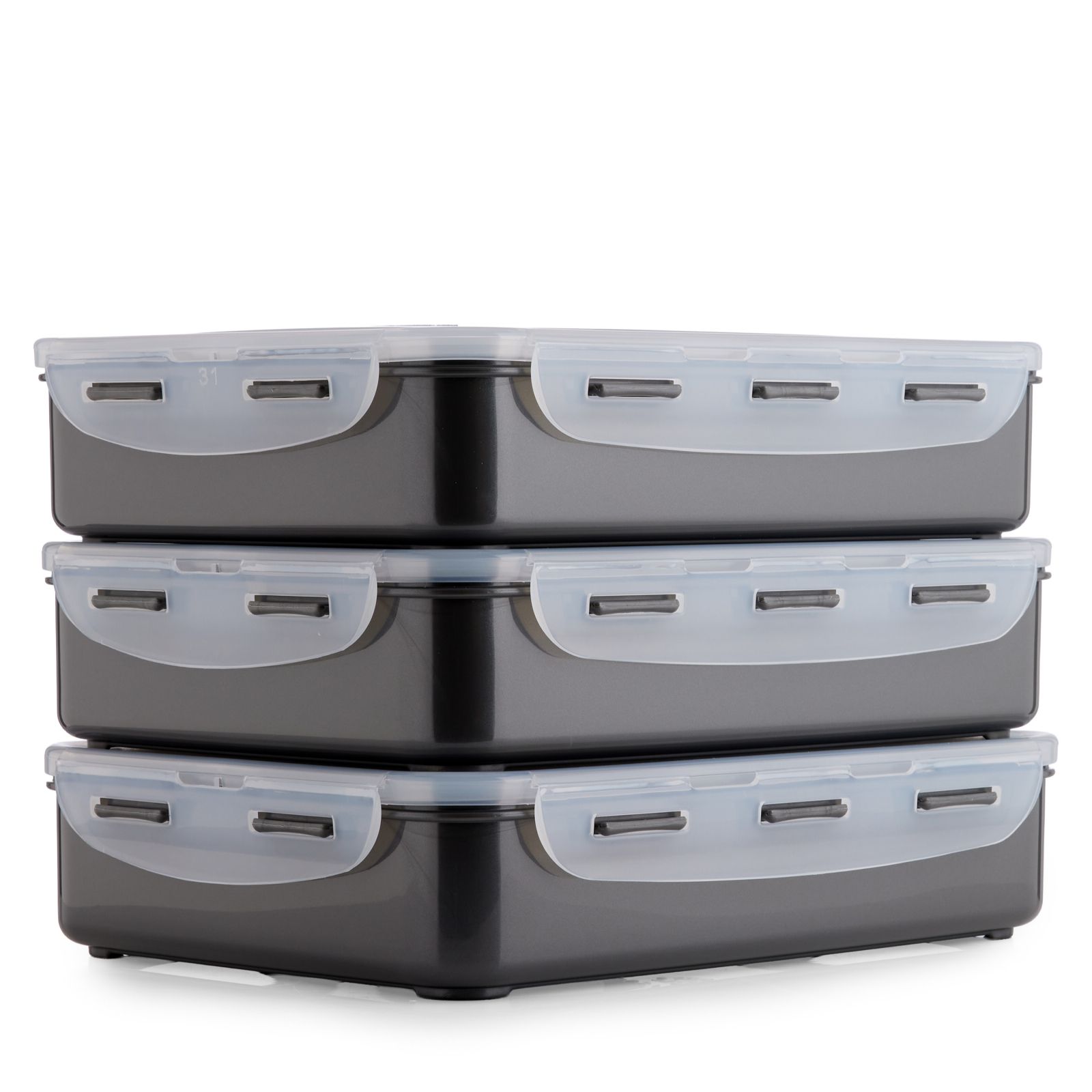 LocknLock Set of 3 Stackable 2.7L Containers