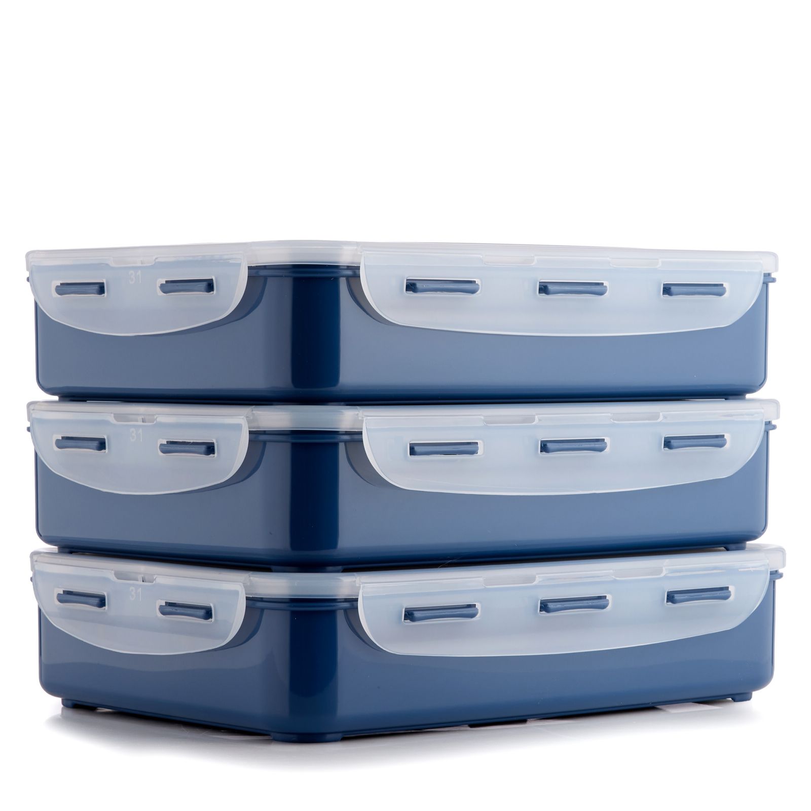 LocknLock Set of 3 Stackable 2.7L Containers