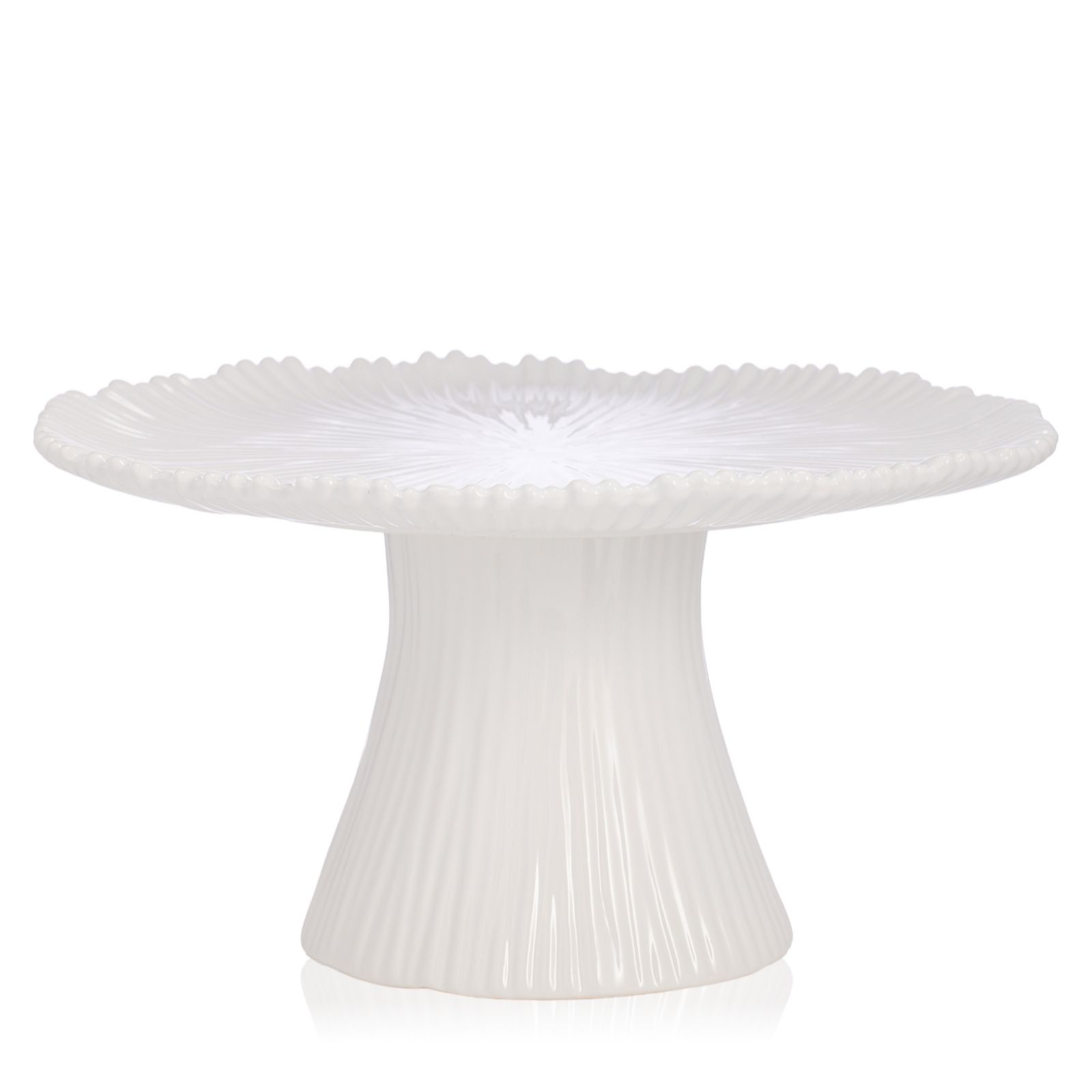 Outlet Otters Brook White Ceramic Cake Stand