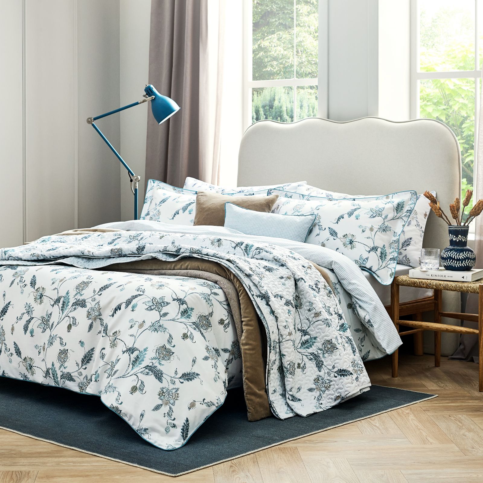 Christy Bramley 100% Sateen Floral 3 Piece Duvet Set