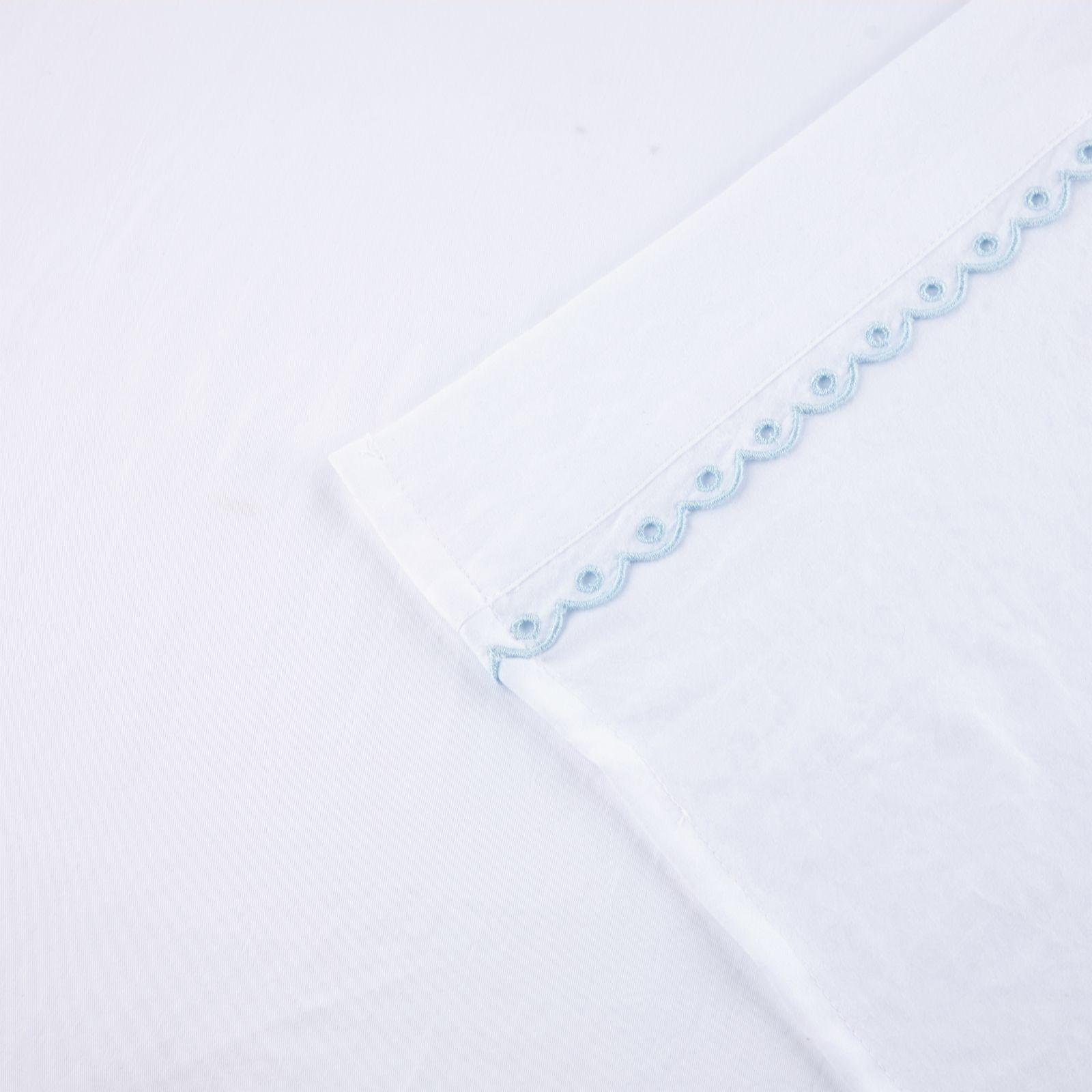 Supersoft by Cozee Home Flat Sheet with Eyelet Detail