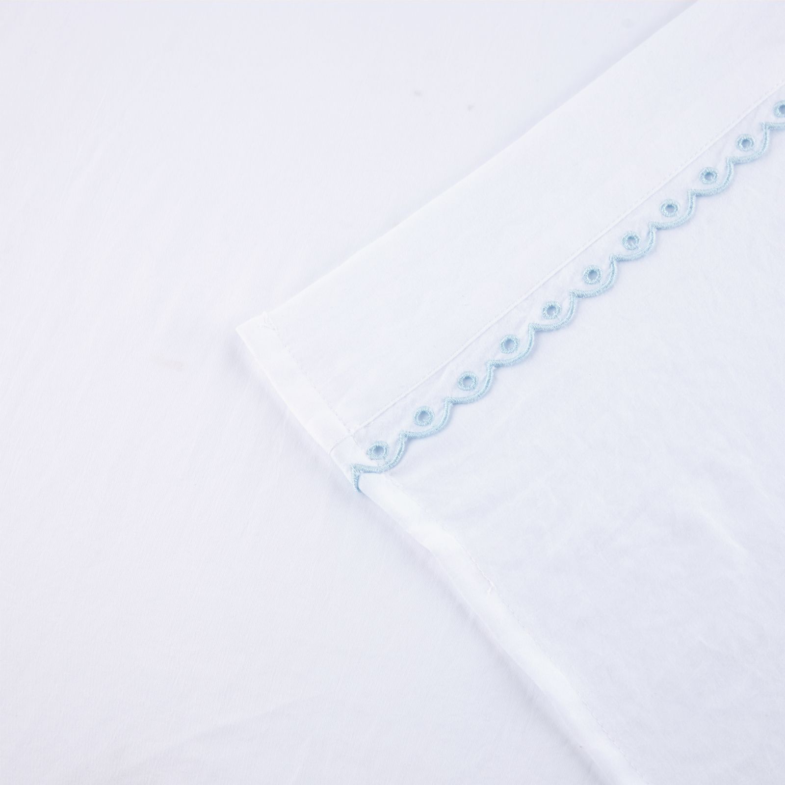 Supersoft by Cozee Home Flat Sheet with Eyelet Detail