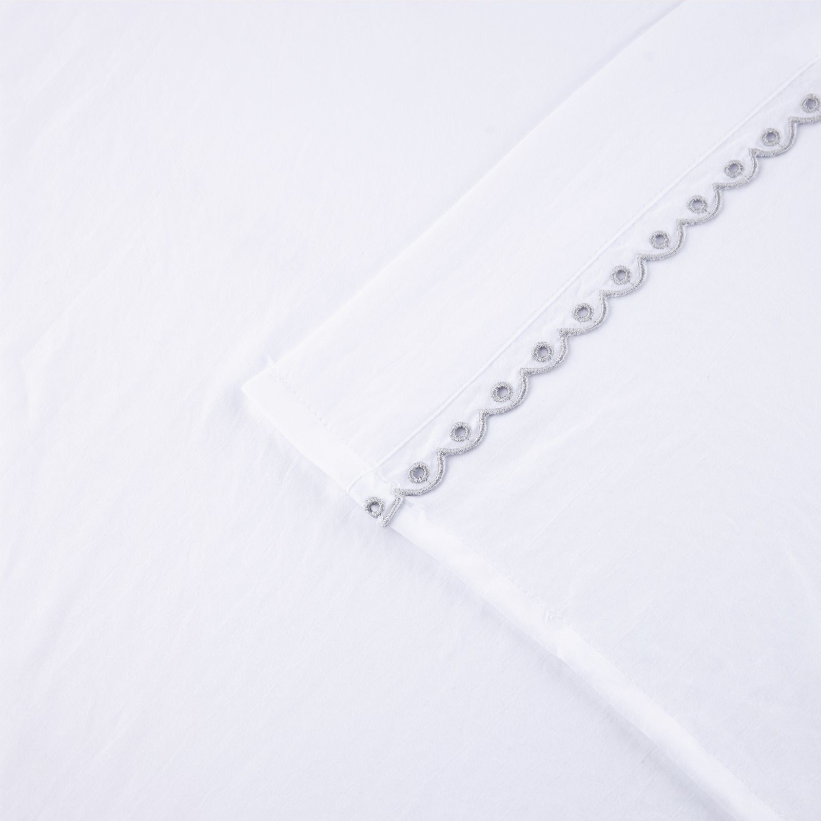Supersoft by Cozee Home Flat Sheet with Eyelet Detail