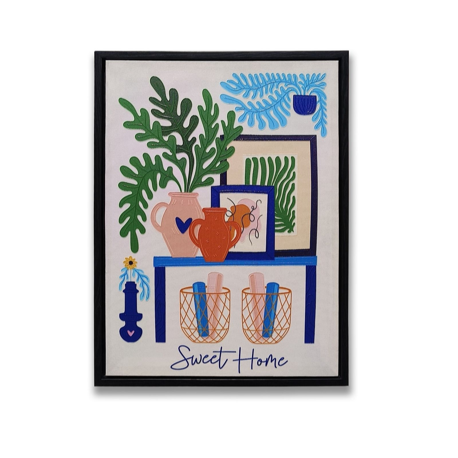Outlet My Home Stories Embossed Artwork With Frame